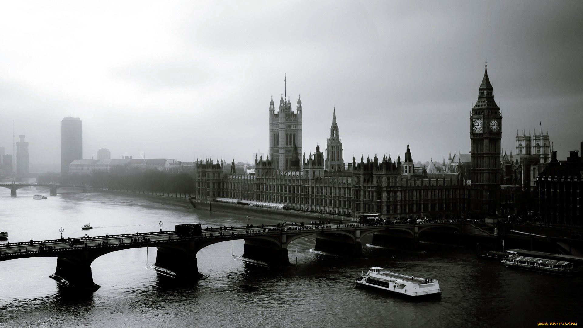 города, лондон, , великобритания, черно-белое, фото