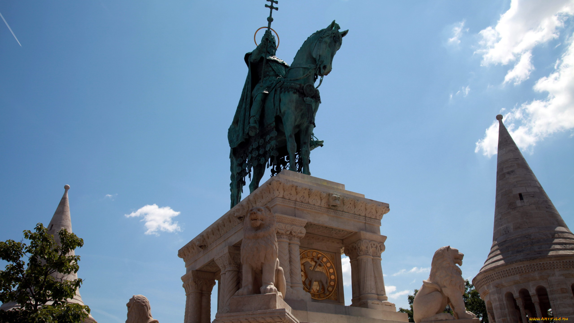 города, будапешт, , венгрия, памятник, статуя