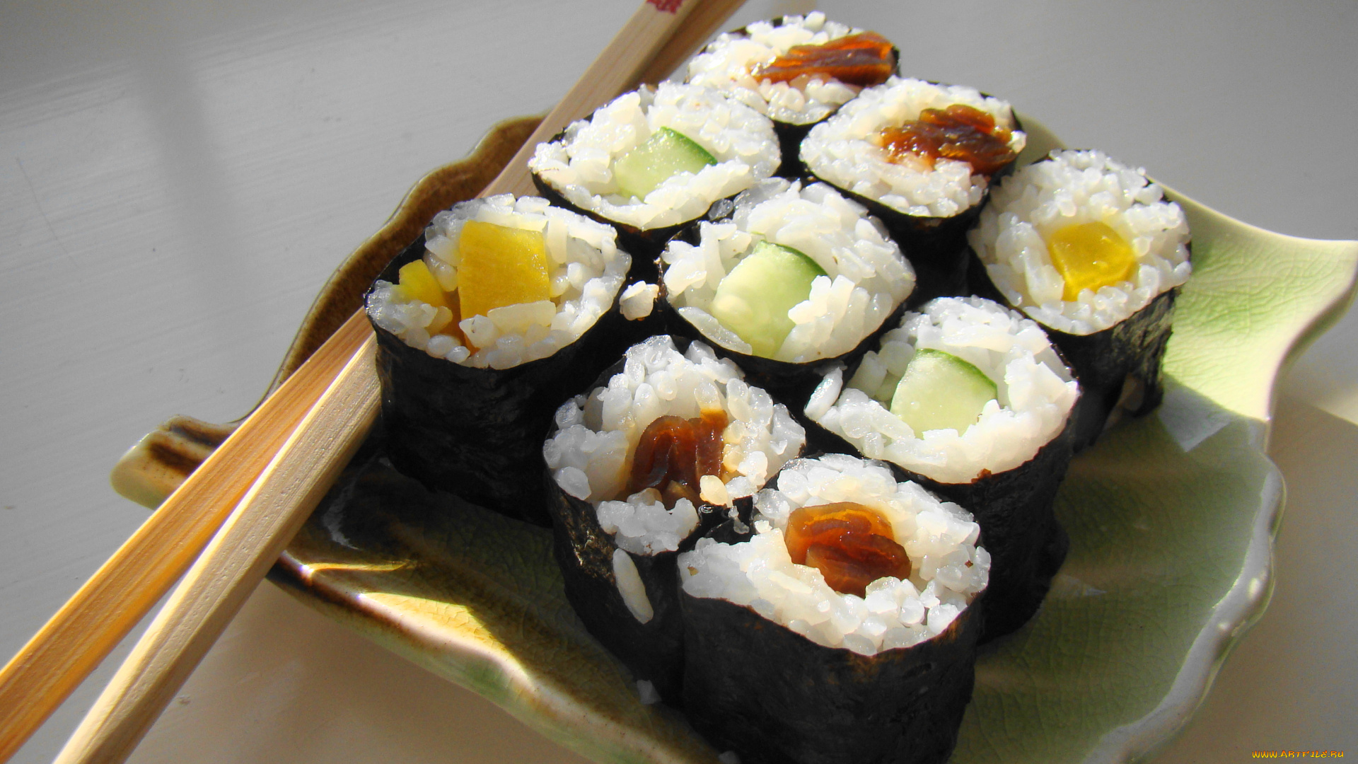 sushi, еда, рыба, морепродукты, суши, роллы, палочки, тарелка