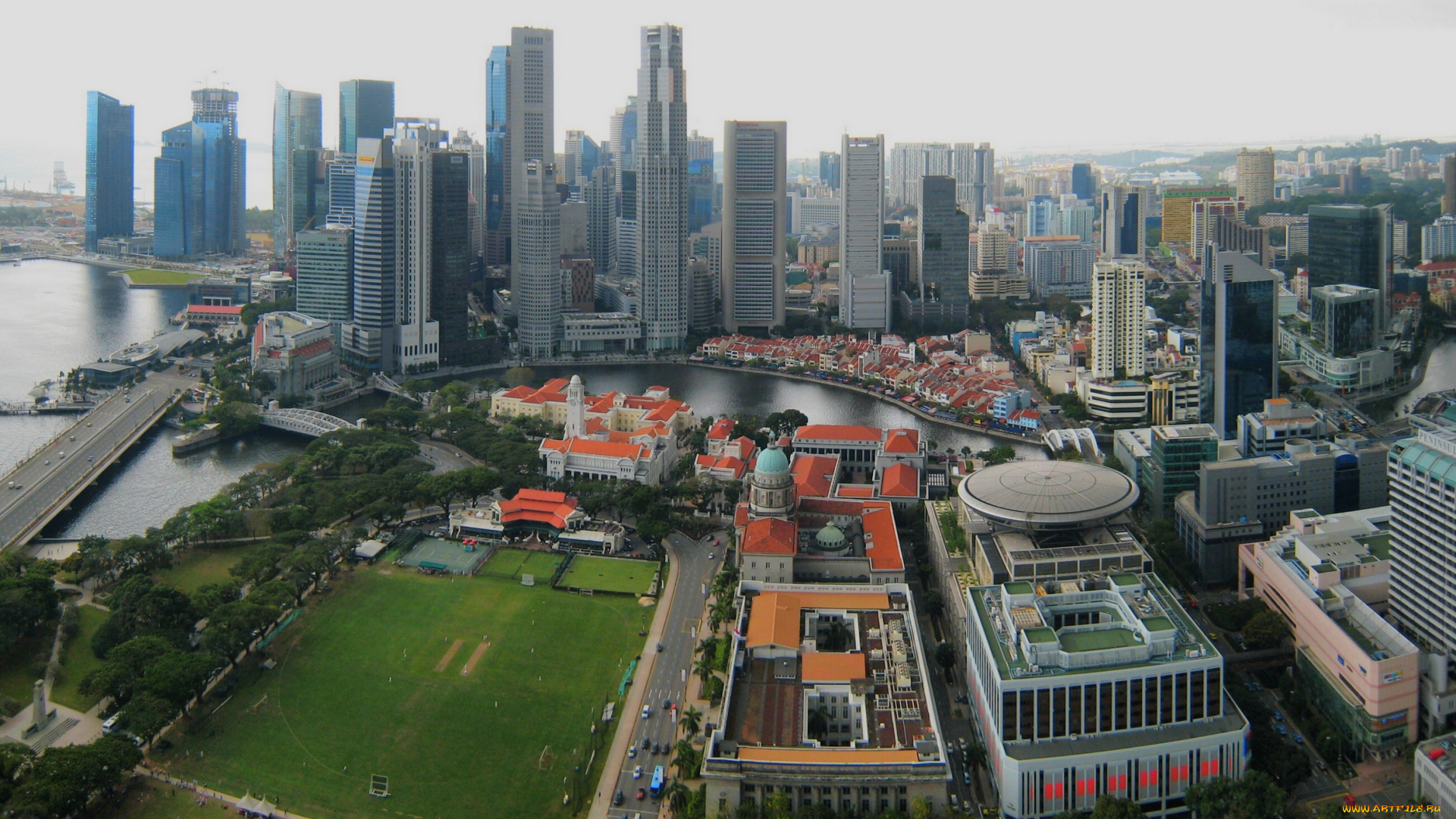 singapore, города, сингапур, небоскрёбы, здания, панорама