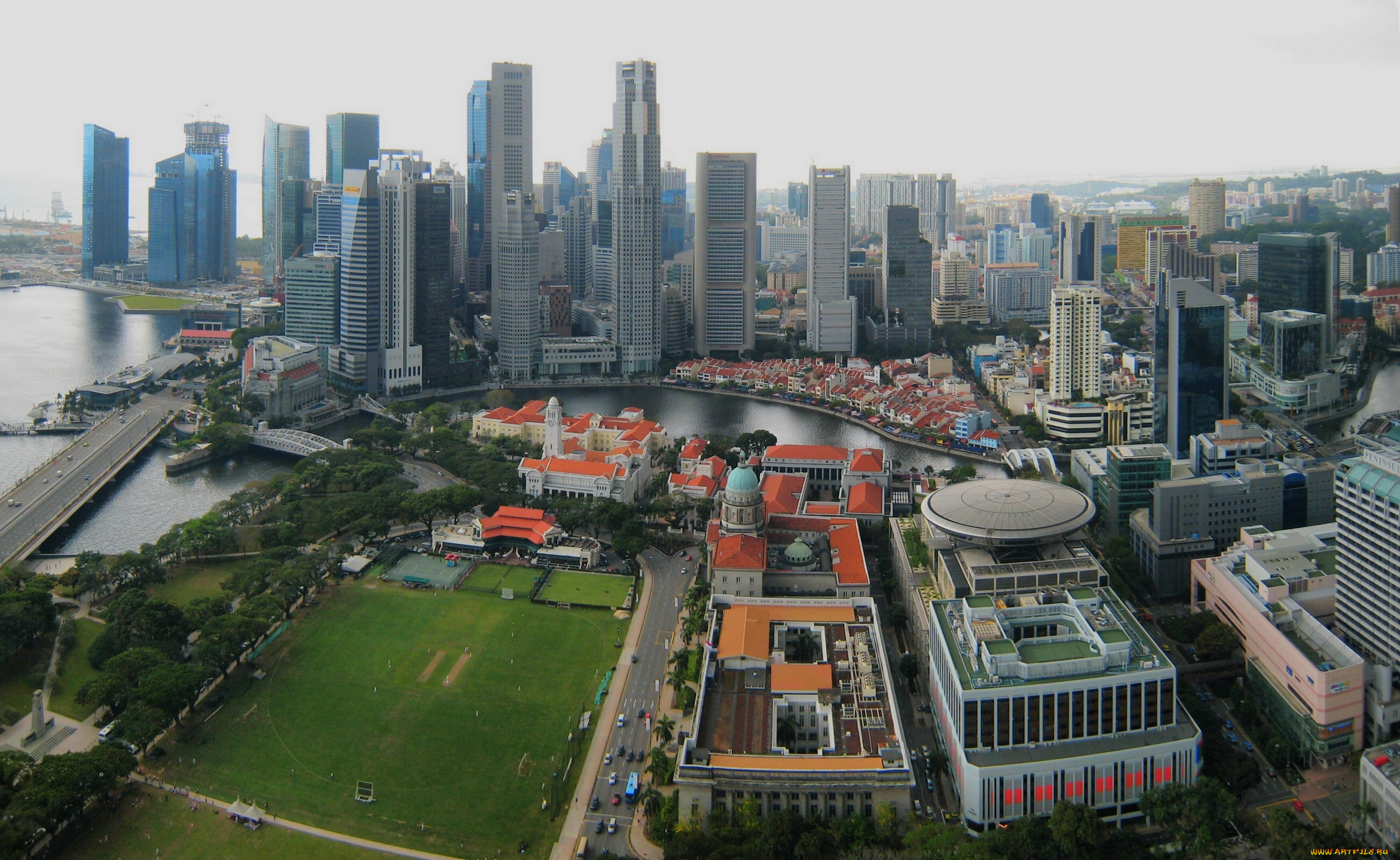 singapore, города, сингапур, небоскрёбы, здания, панорама