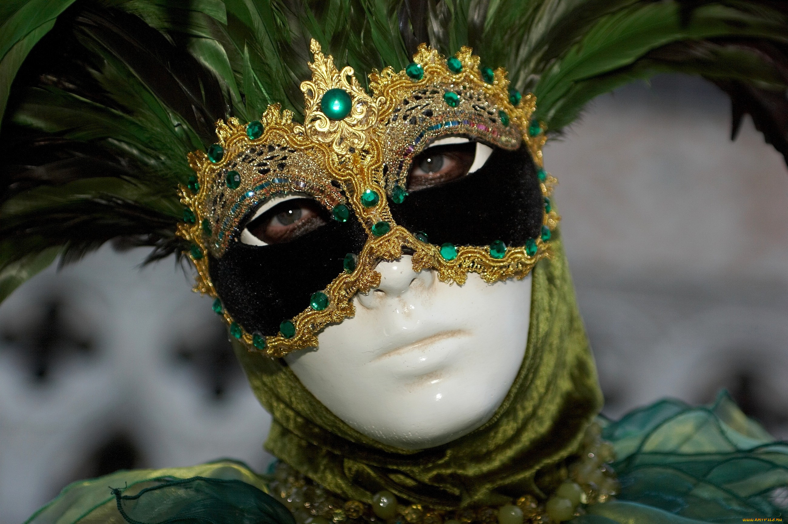 разное, маски, карнавальные, костюмы, зеленый, карнавал, перья, венеция