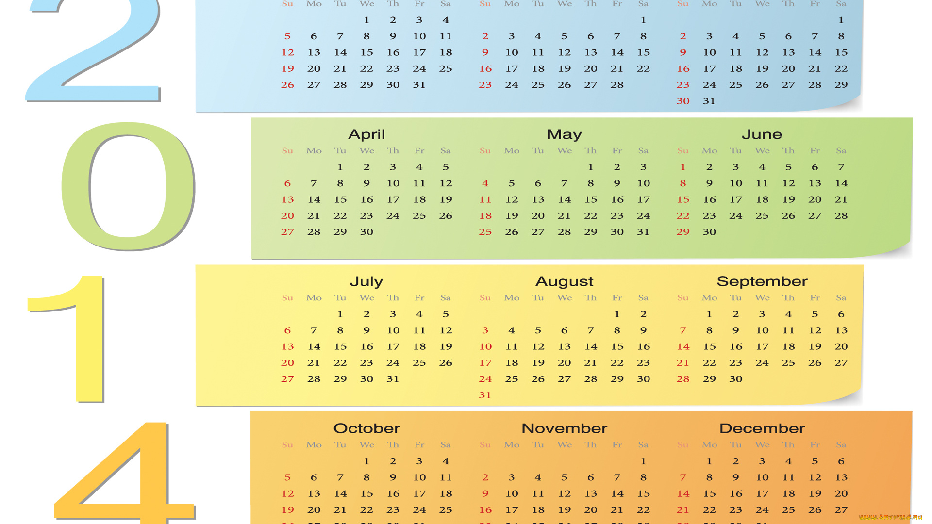 календари, -другое, календарь, 2014