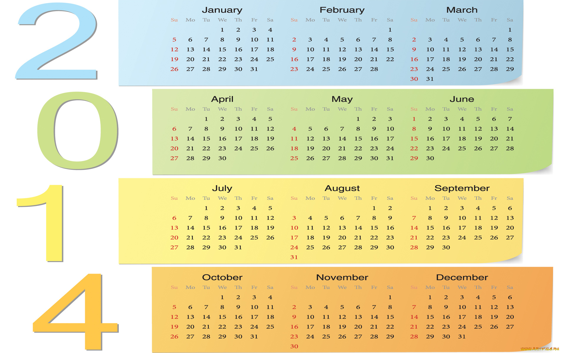 календари, -другое, календарь, 2014