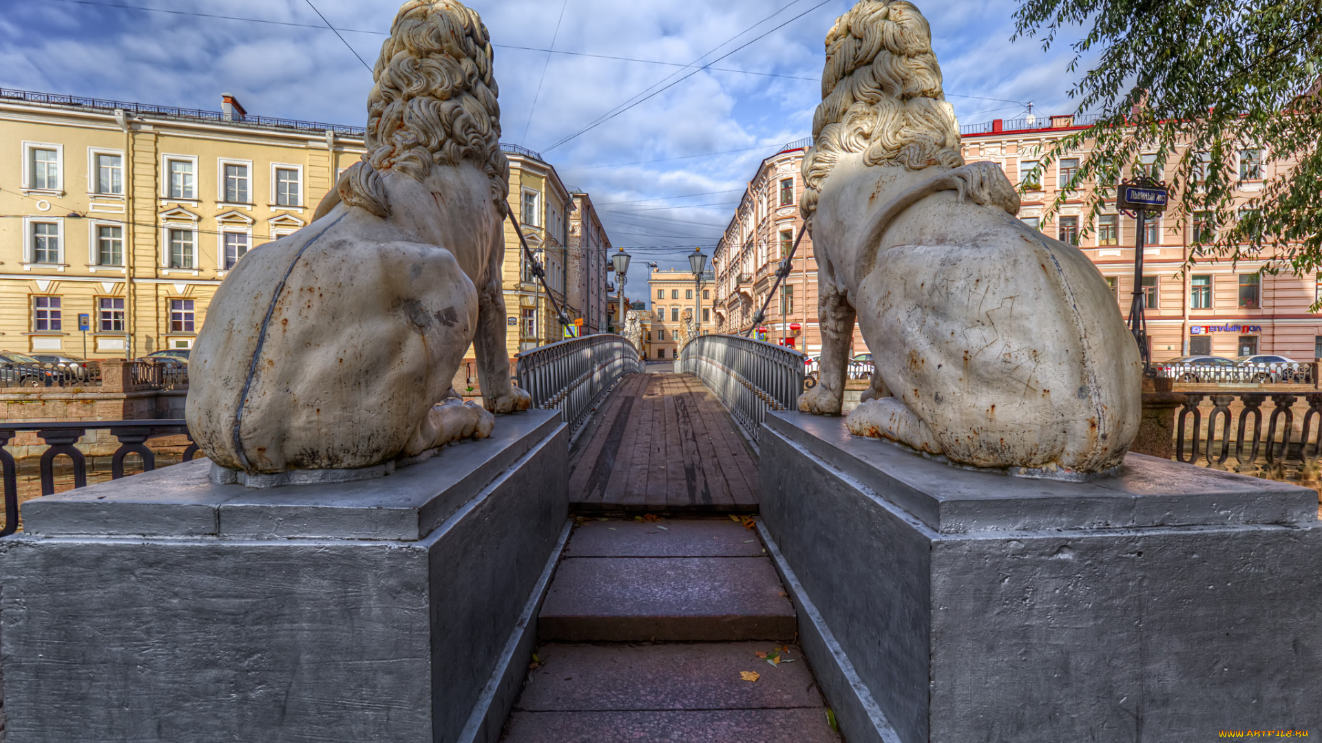 bridge, of, four, lions, города, санкт-петербург, , петергоф, , россия, мост, река