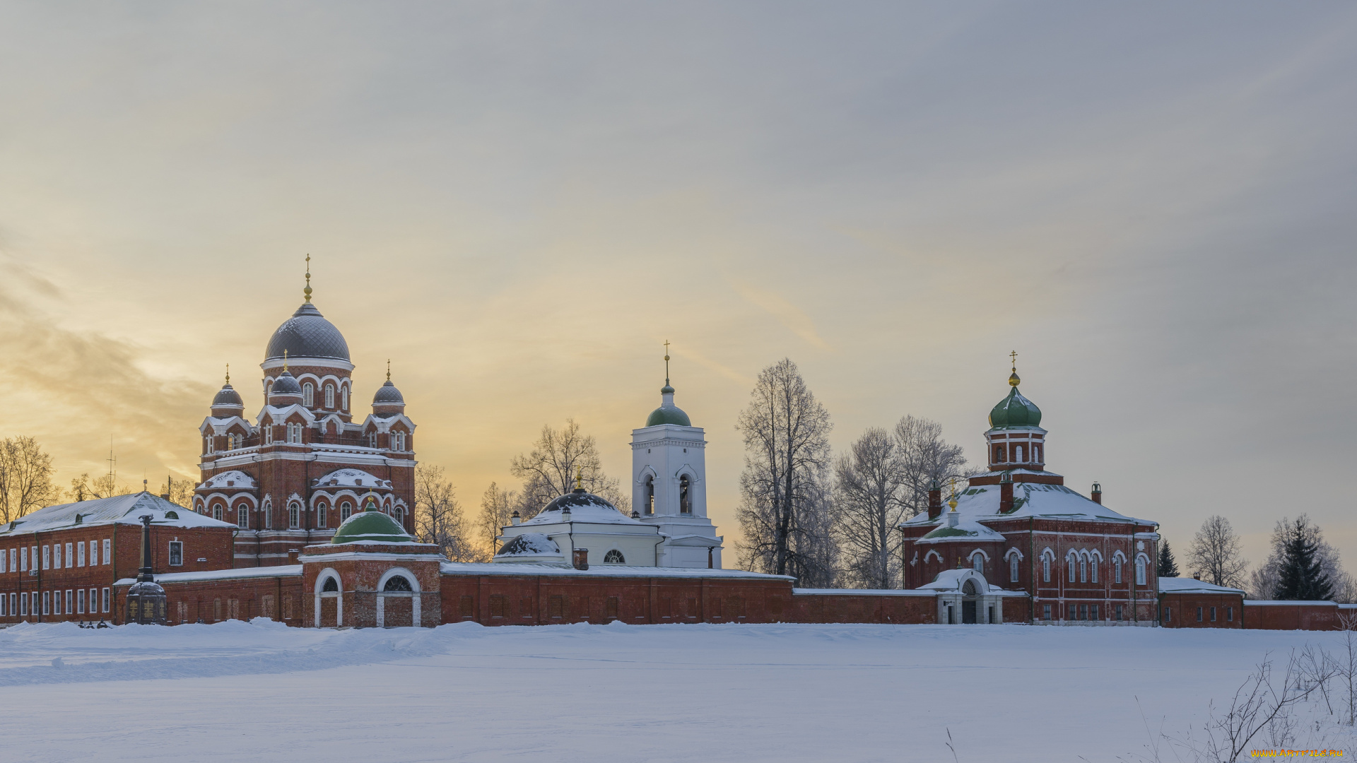 города, -, православные, церкви, , монастыри, бородино, зима, монастырь, россия, музей