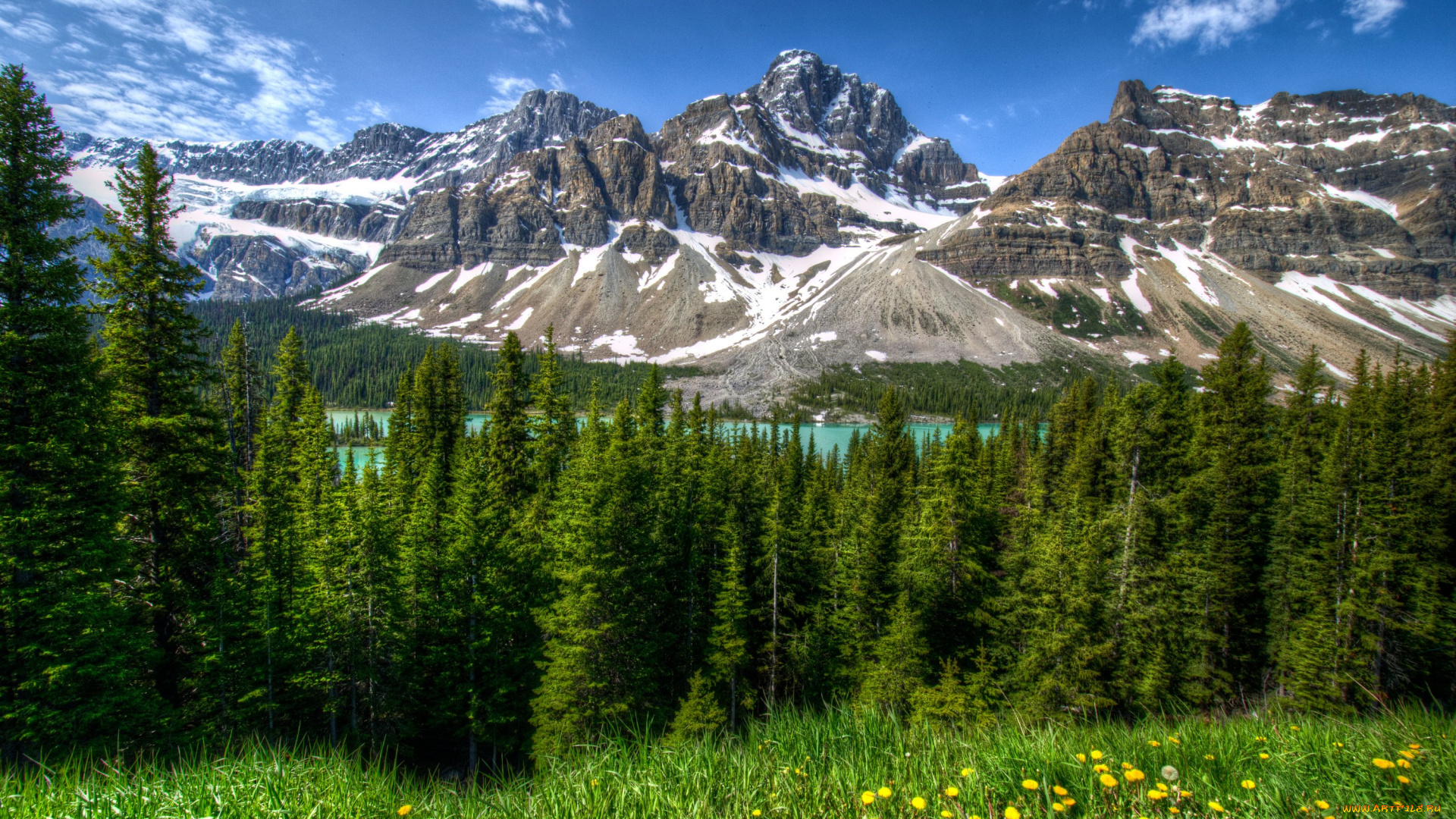 природа, горы, канада