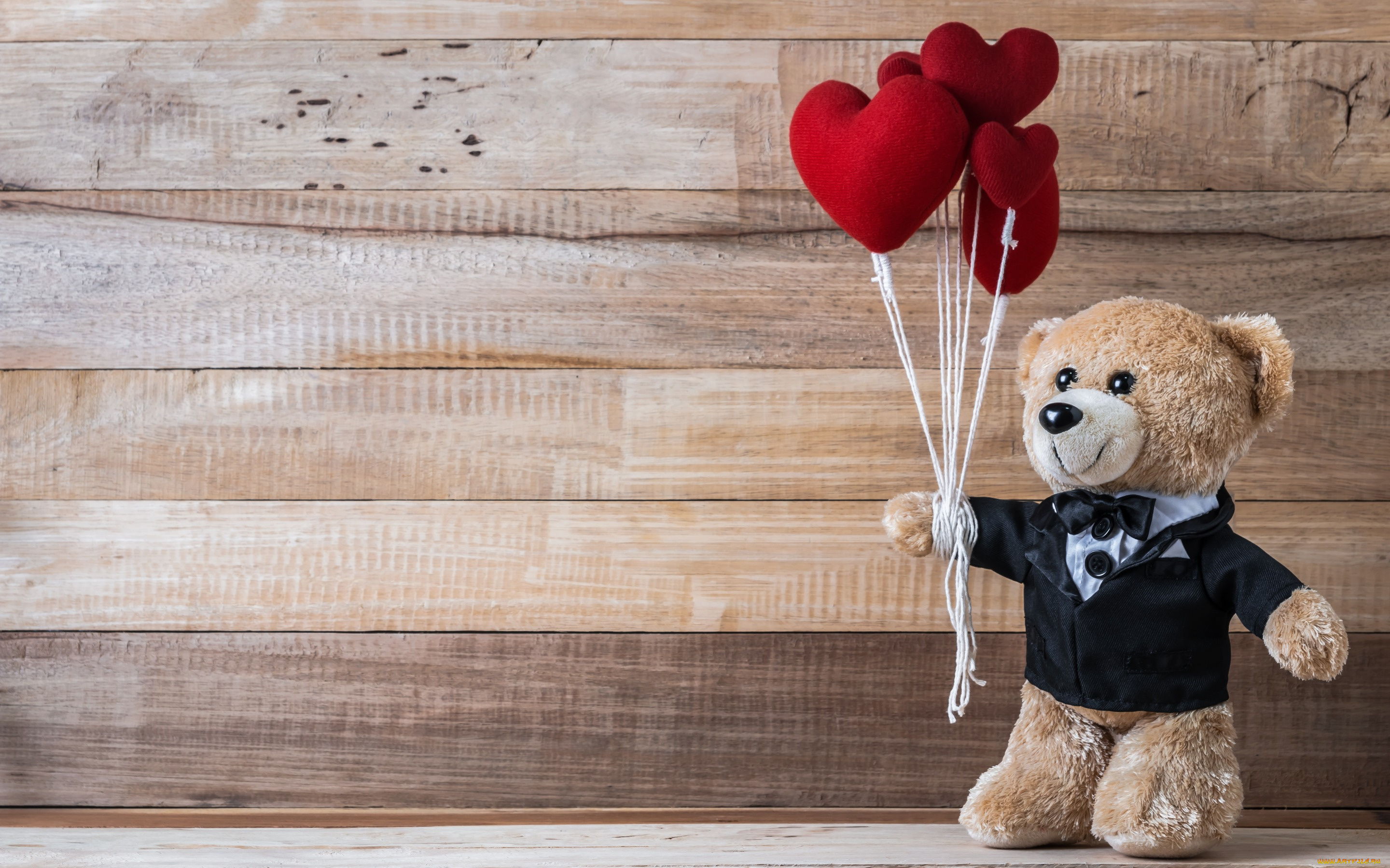 праздничные, мягкие, игрушки, cute, gift, valentine's, day, teddy, медведь, сердечки, red, love, bear, heart, wood, romantic, сердце, игрушка, любовь