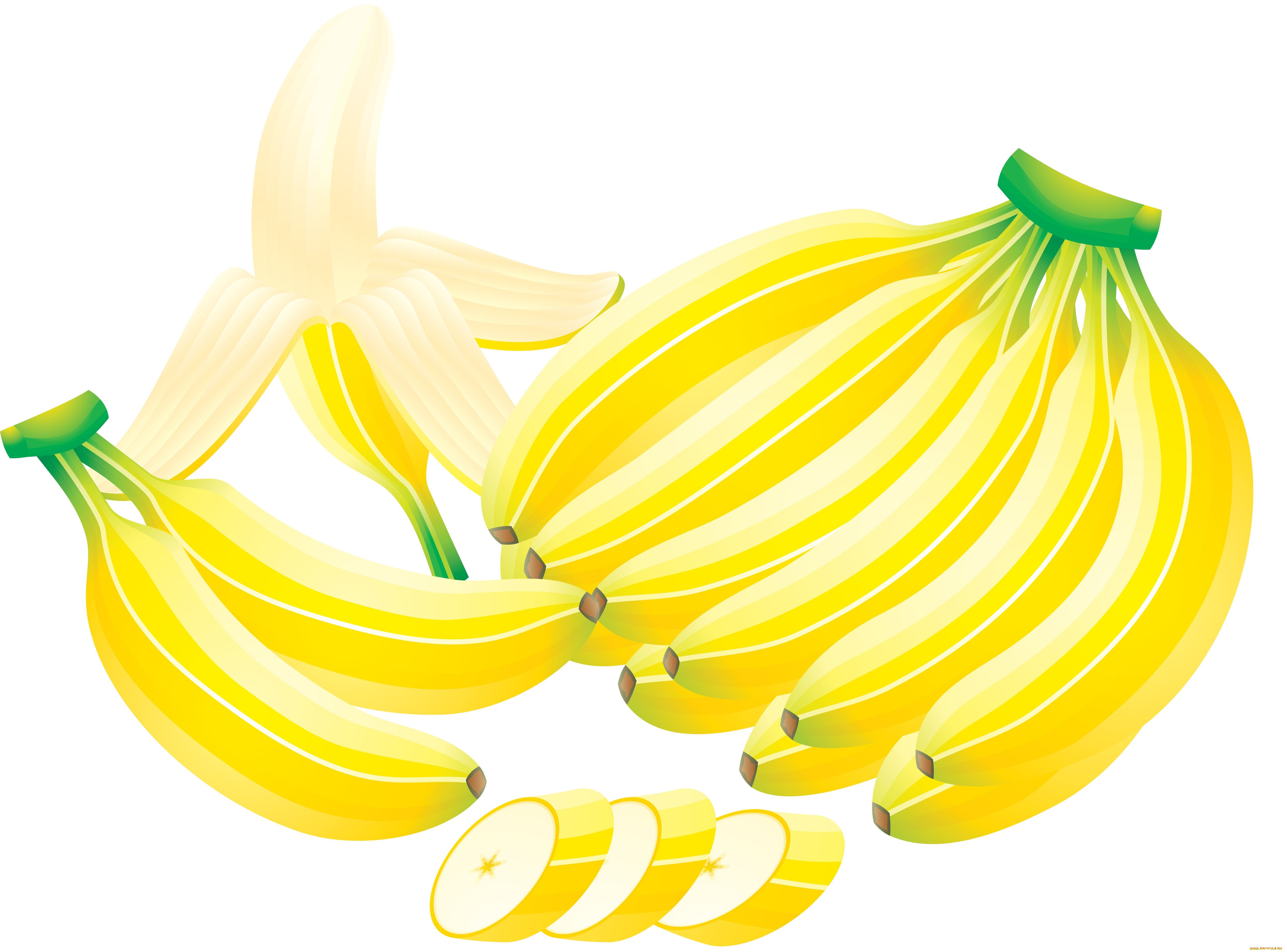 векторная, графика, еда, фон, бананы