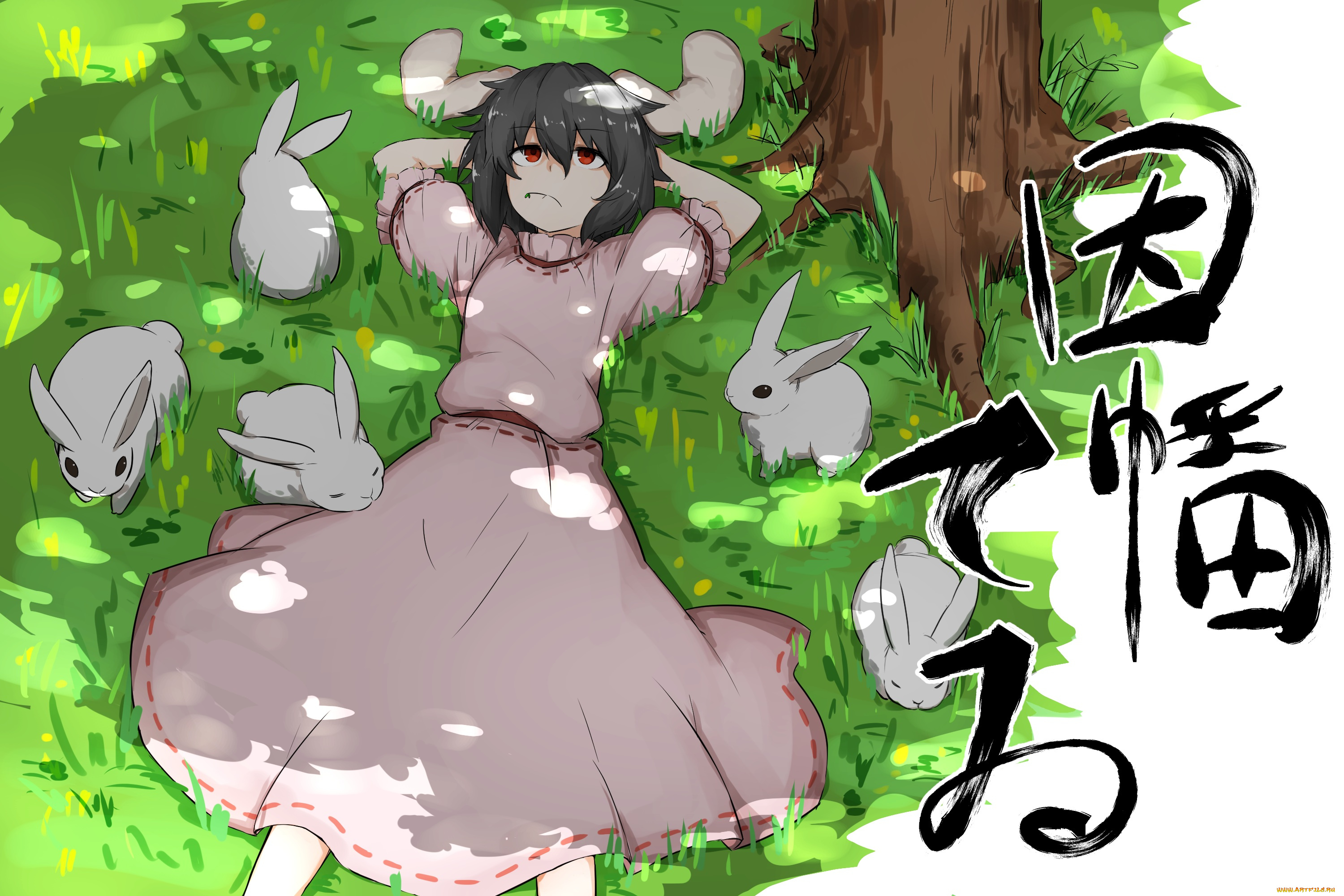 аниме, touhou, inaba, tewi