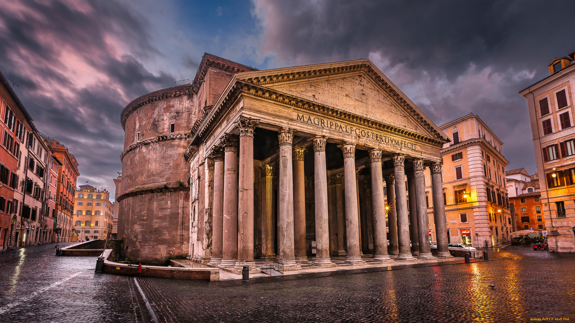 piazza, della, rotonda, and, pantheon, in, the, morning, , rome, , italy, города, рим, , ватикан, , италия, дворец, площадь