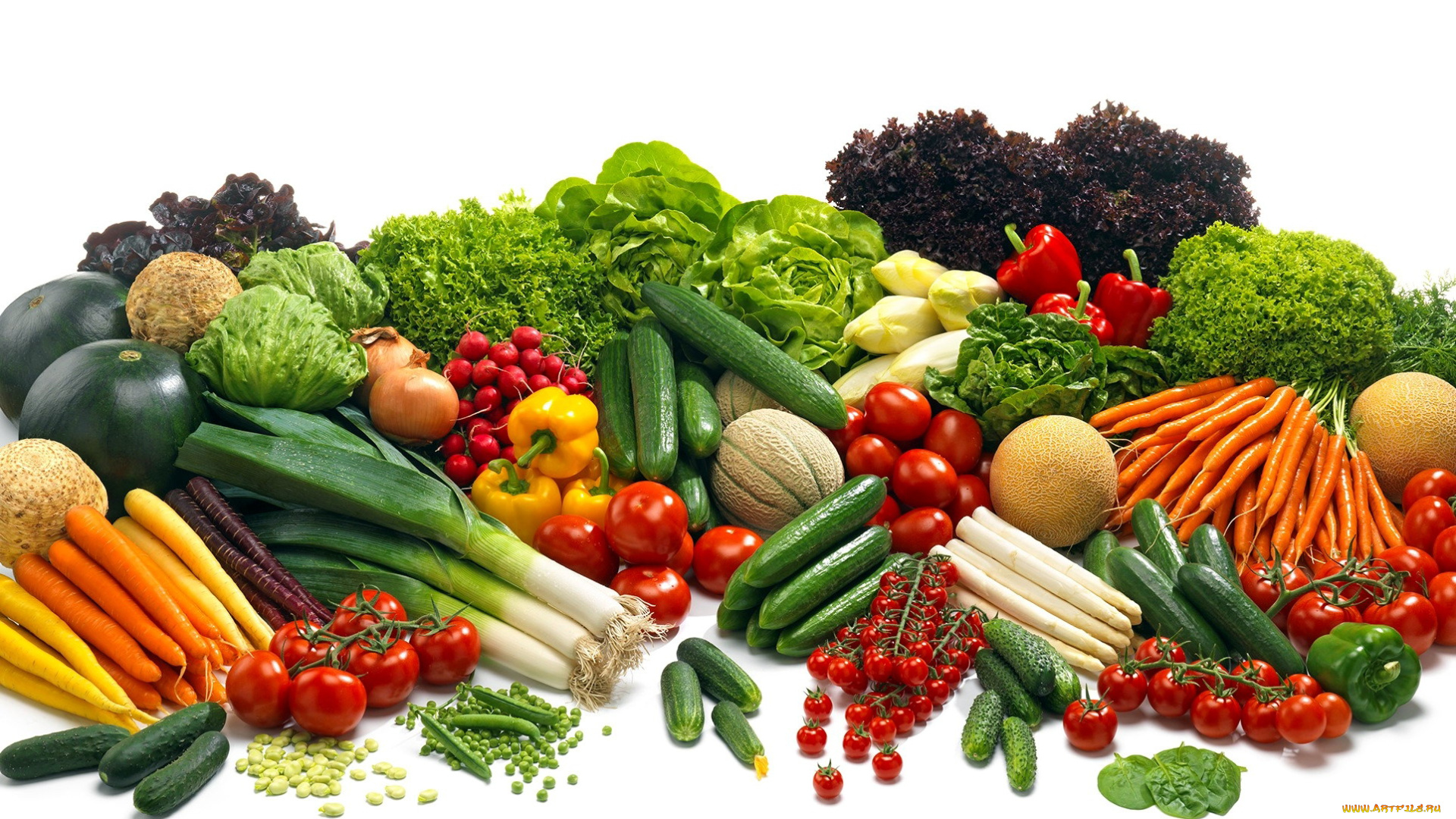 еда, овощи, редис, морковь, огруцы, салат, помидоры, ассорти, томаты, вишня