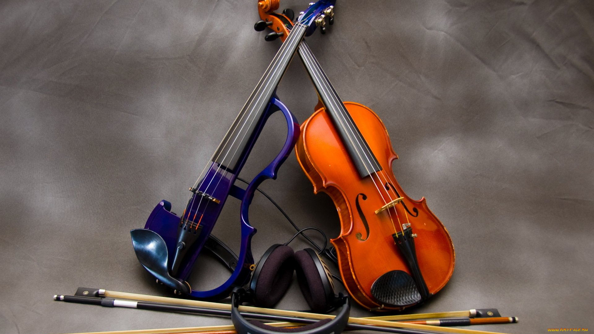 музыка, -музыкальные, инструменты, скрипка, смычок, наушники