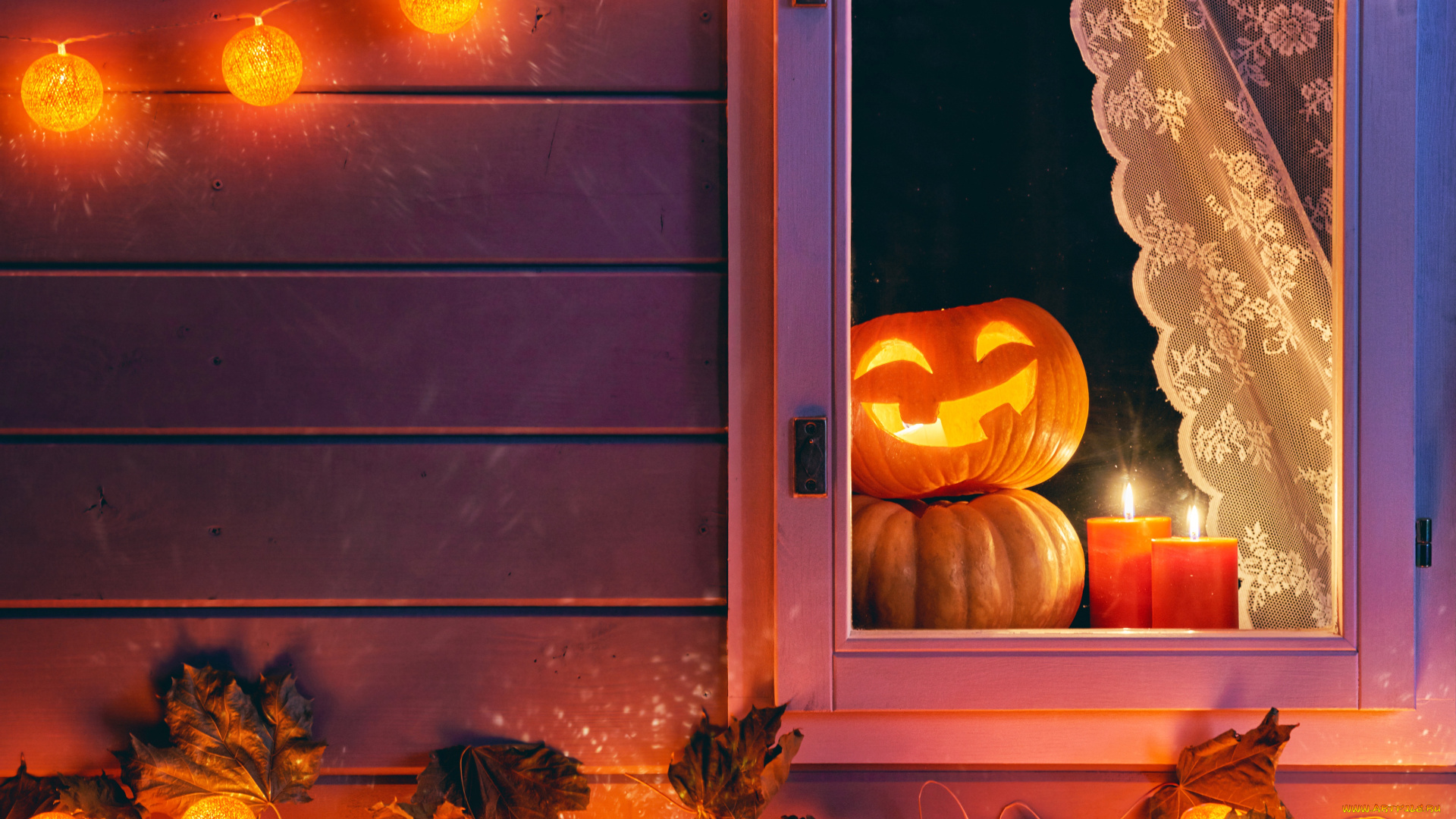 праздничные, хэллоуин, pumpkin, осень, ночь, хеллоуин, тыква, halloween, autumn, candle, окно, holidays