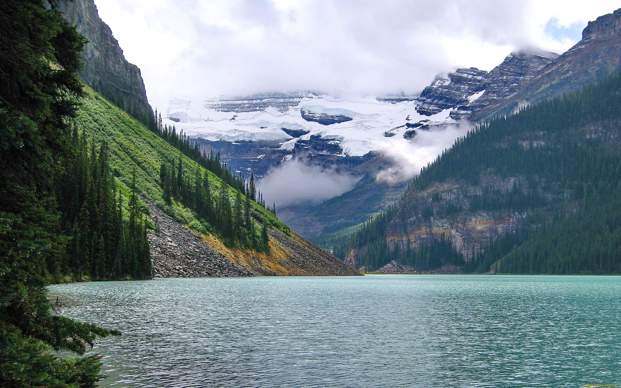 природа, горы, озеро