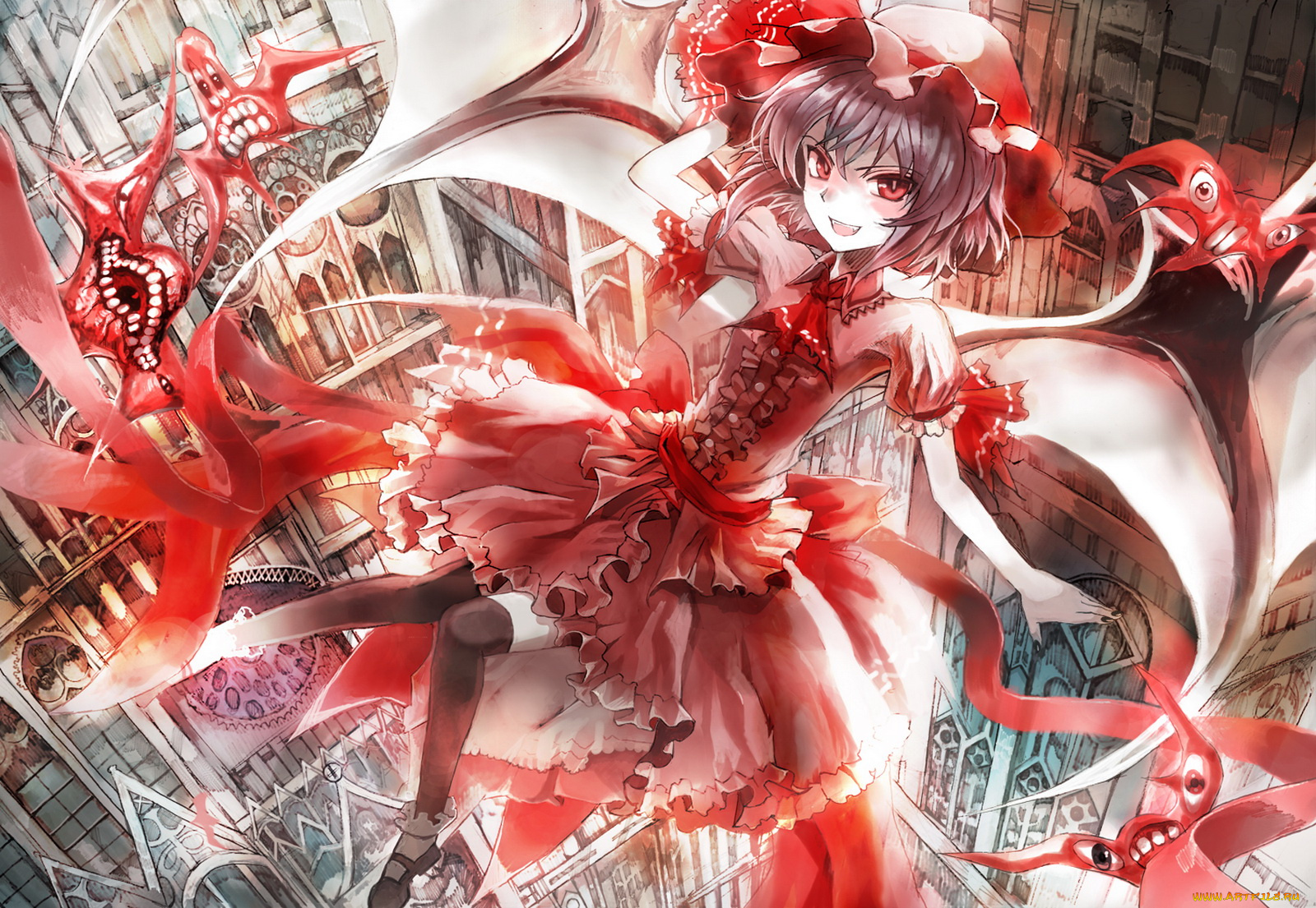 аниме, touhou, ремилия, скарлет