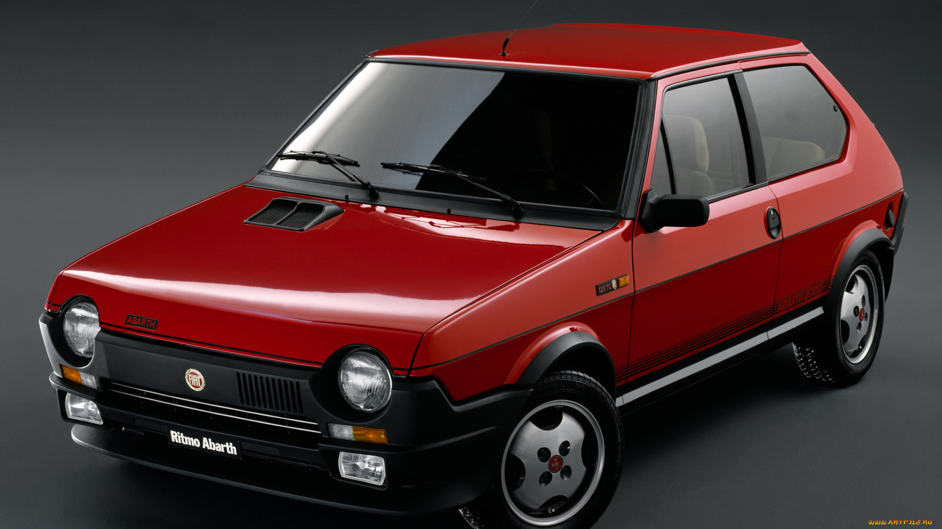 автомобили, fiat, red, ritmo, 125