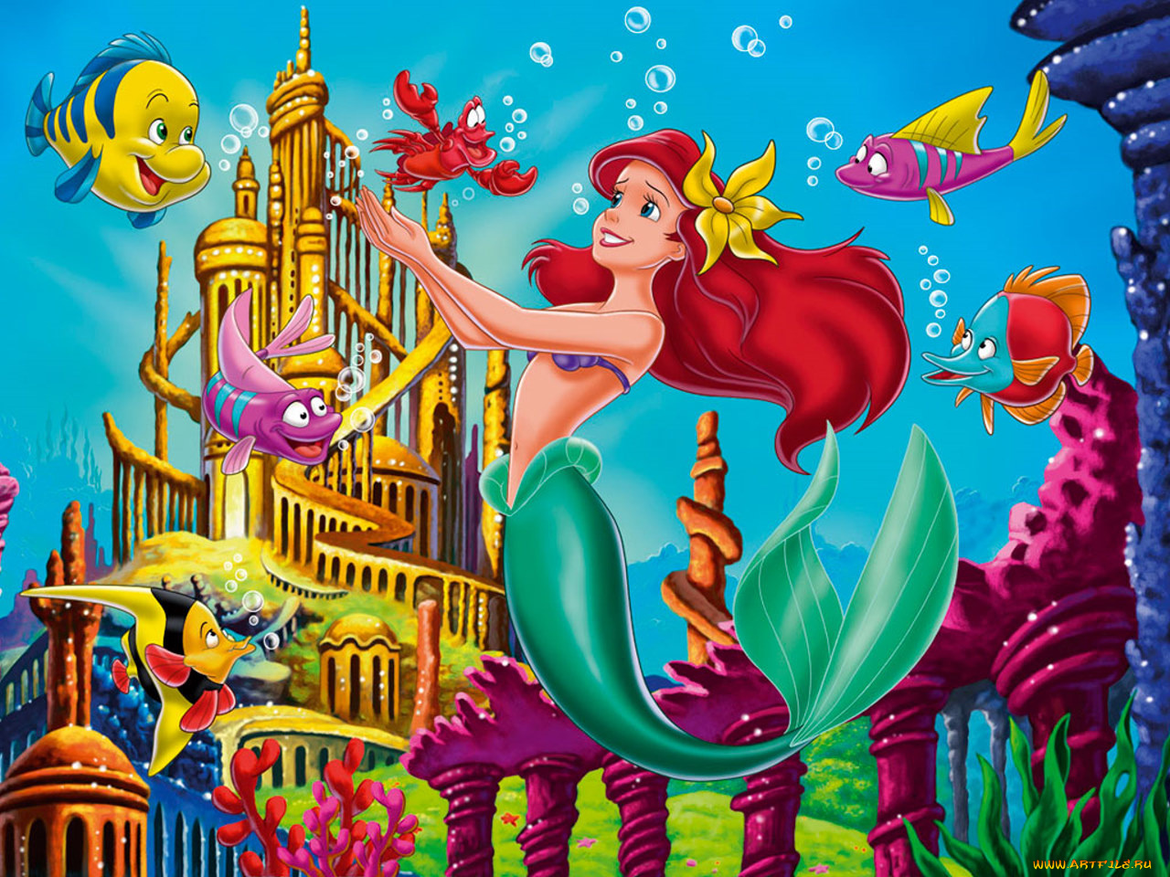 мультфильмы, the, little, mermaid