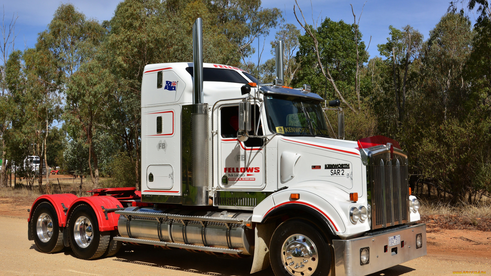 автомобили, kenworth, тяжелый, грузовик, седельный, тягач