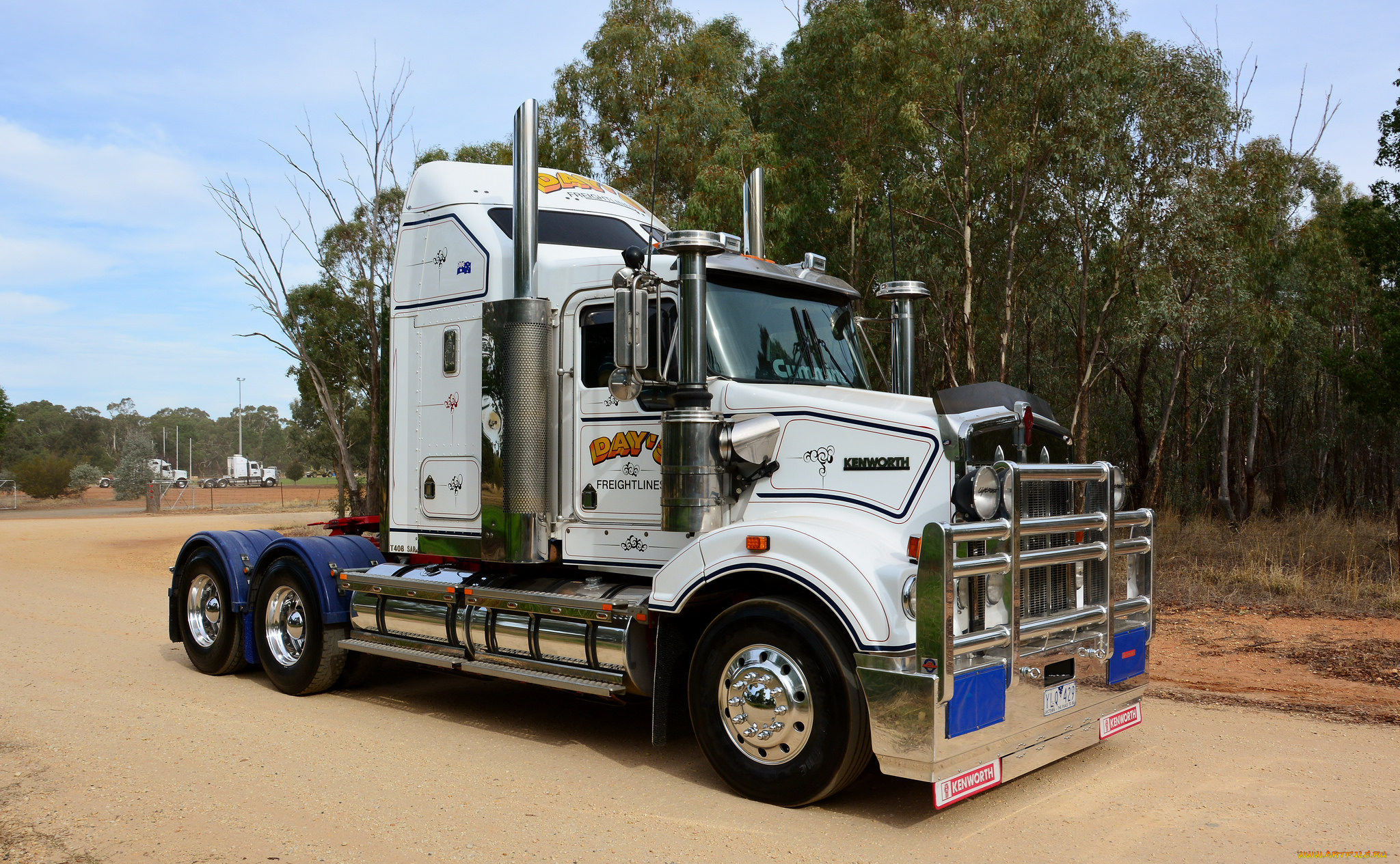 автомобили, kenworth, тяжелый, грузовик, седельный, тягач