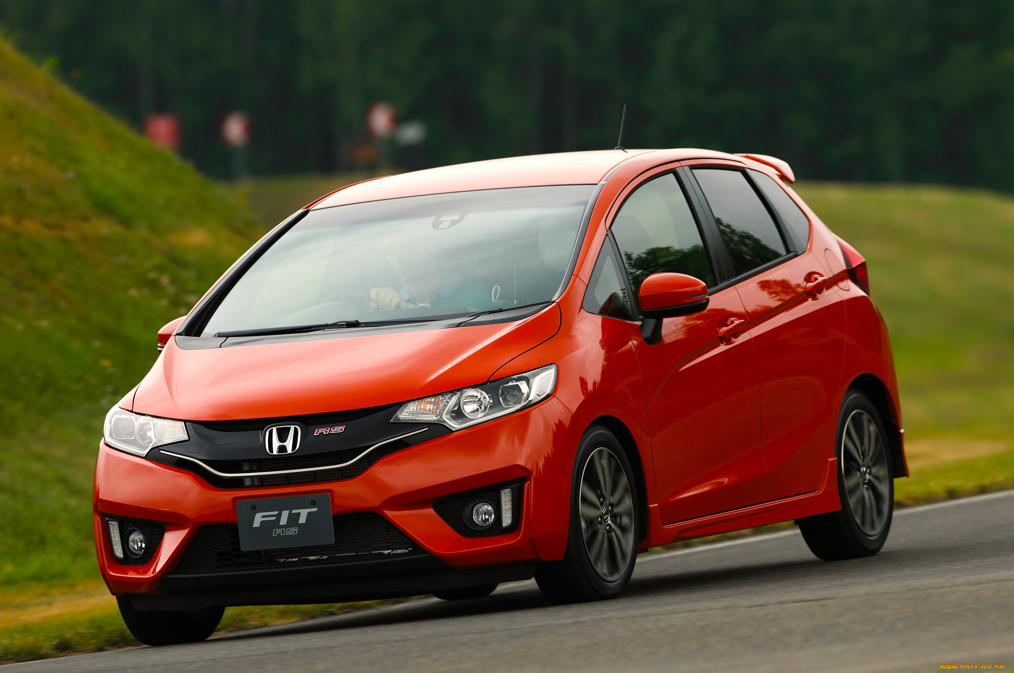 автомобили, honda, красный, 2013г, fit, rs