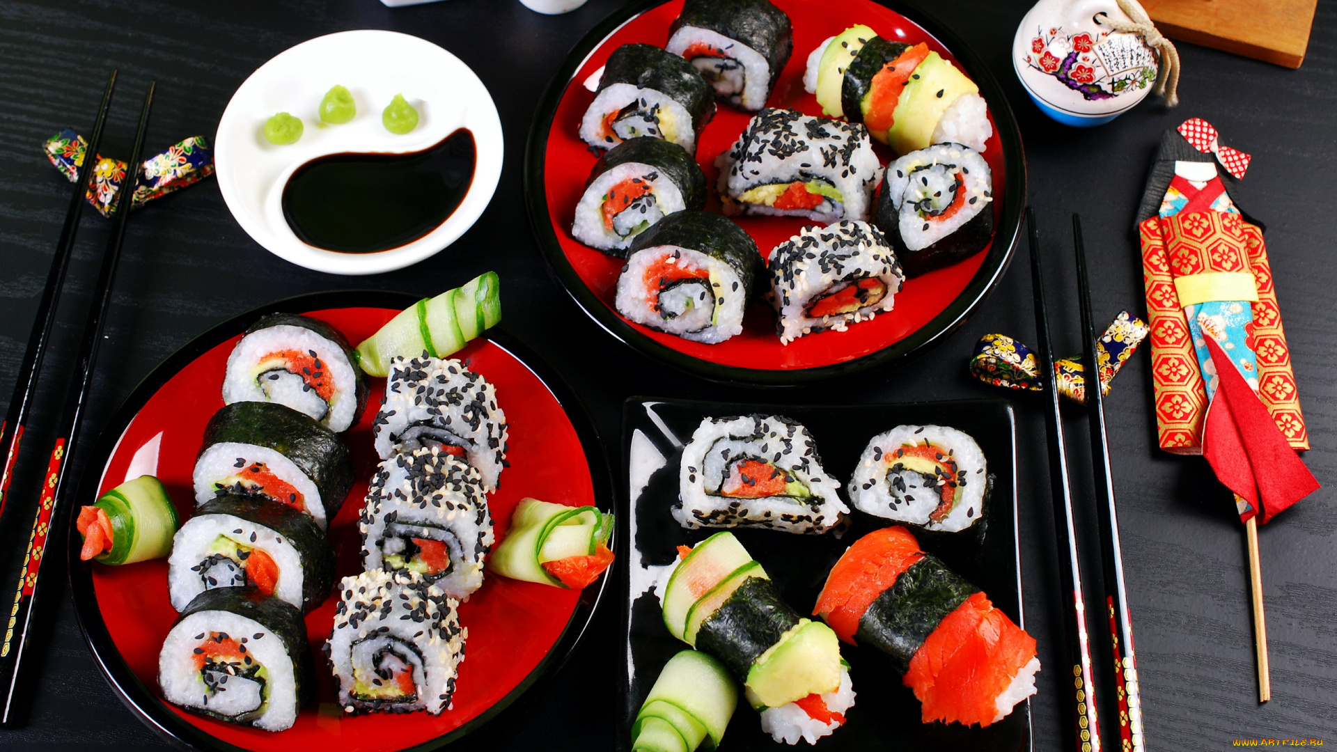 еда, рыба, , морепродукты, , суши, , роллы, роллы, японская, кухня, ассорти, суши