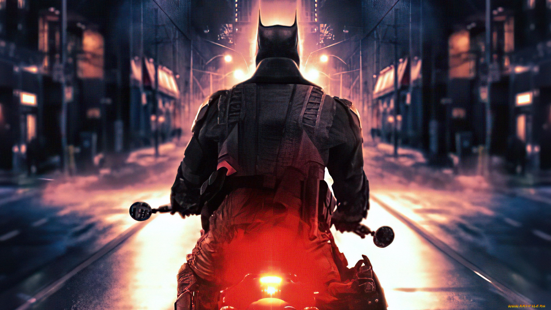 кино, фильмы, the, batman, бэтмен, мотоцикл, город