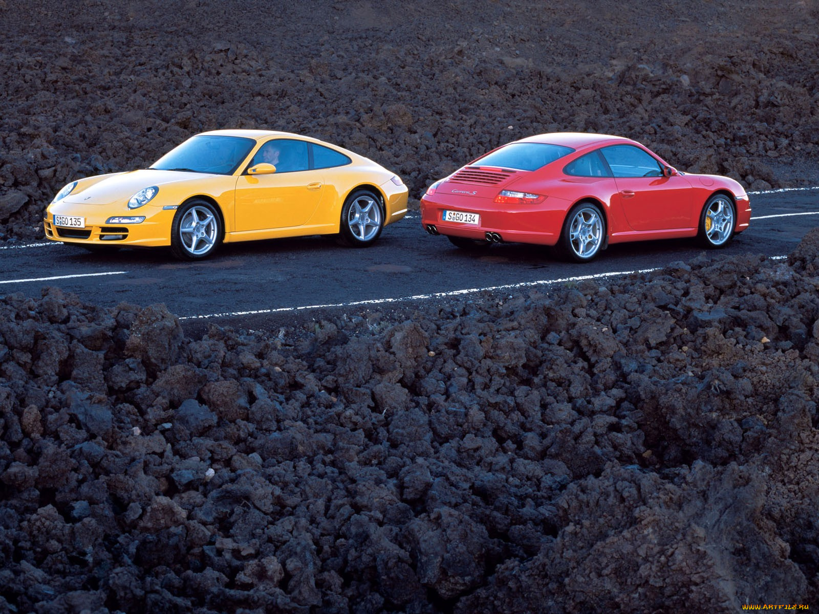 porsche, type, 997, 911, carrera, 2005, автомобили