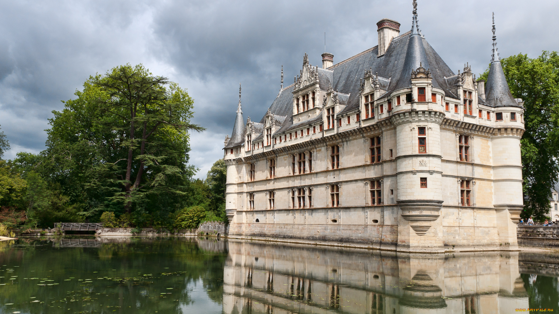 chateau, azay, le, rudeau, города, замки, луары, франция