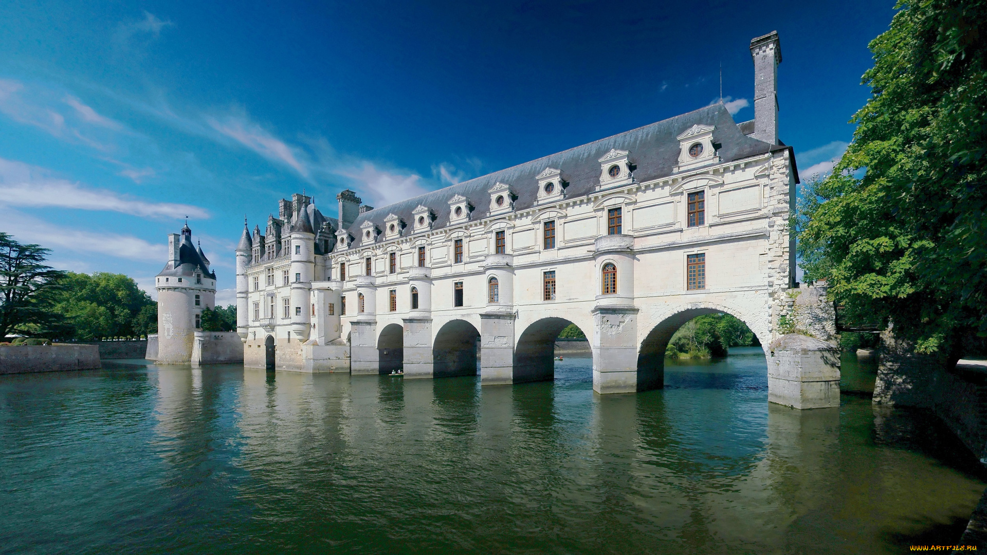 chateau, de, chenonceau, города, замки, луары, франция