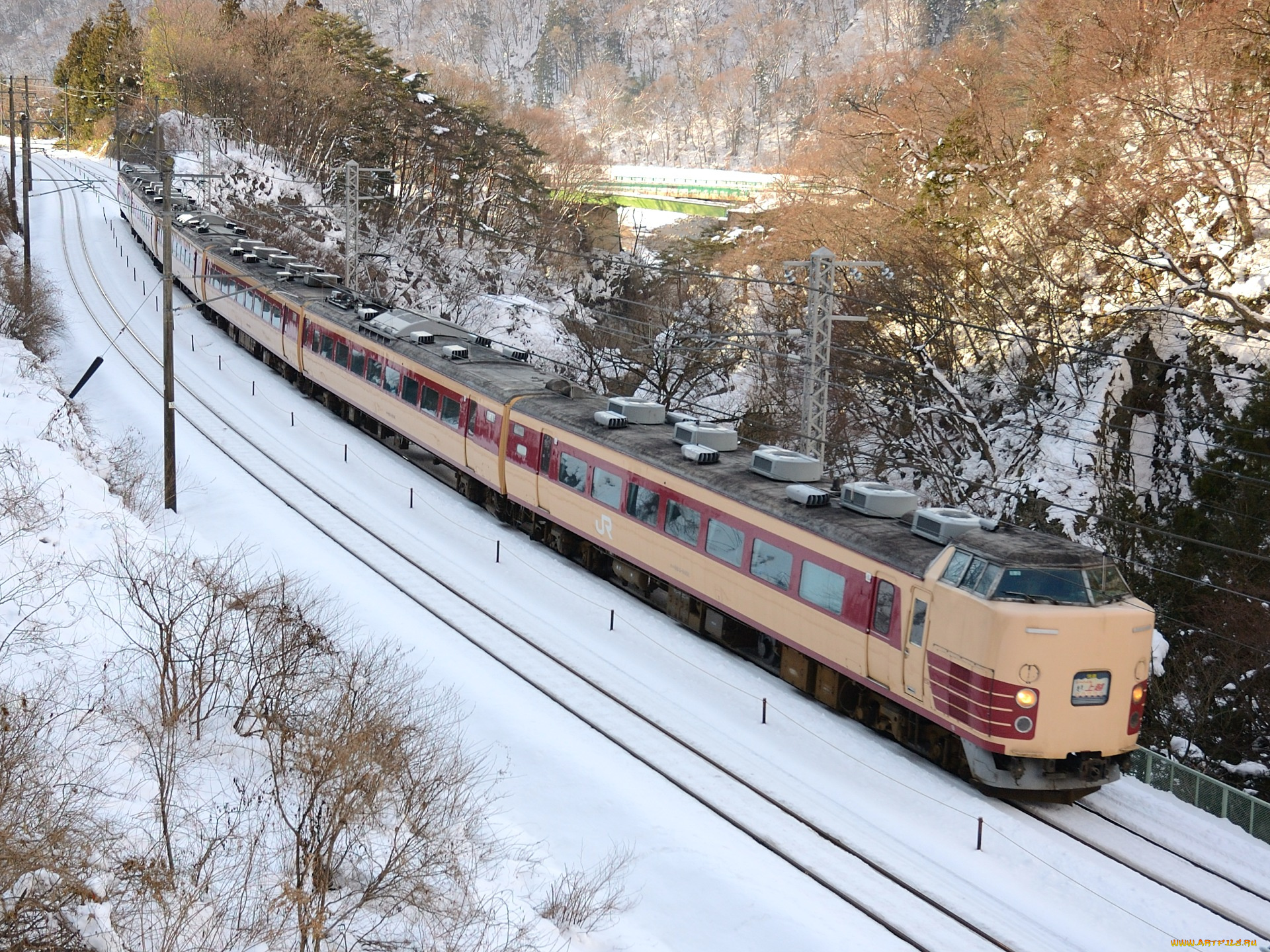 техника, поезда, снег, поезд