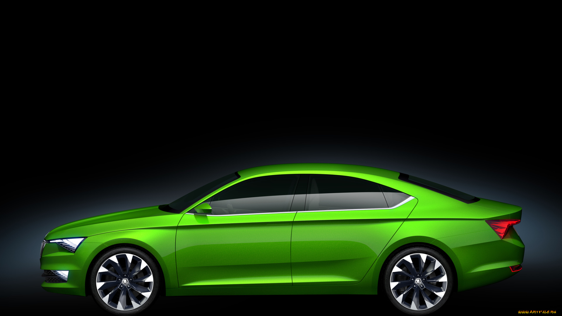 автомобили, skoda, зеленый, 2014, concept, visionc