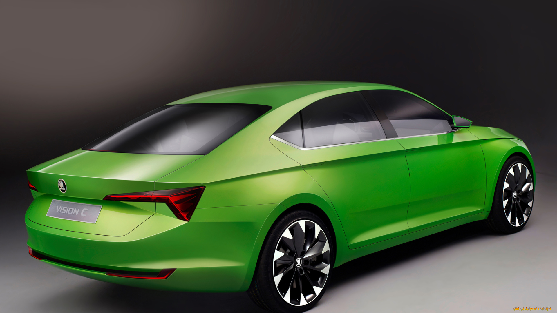 автомобили, skoda, зеленый, 2014, concept, visionc