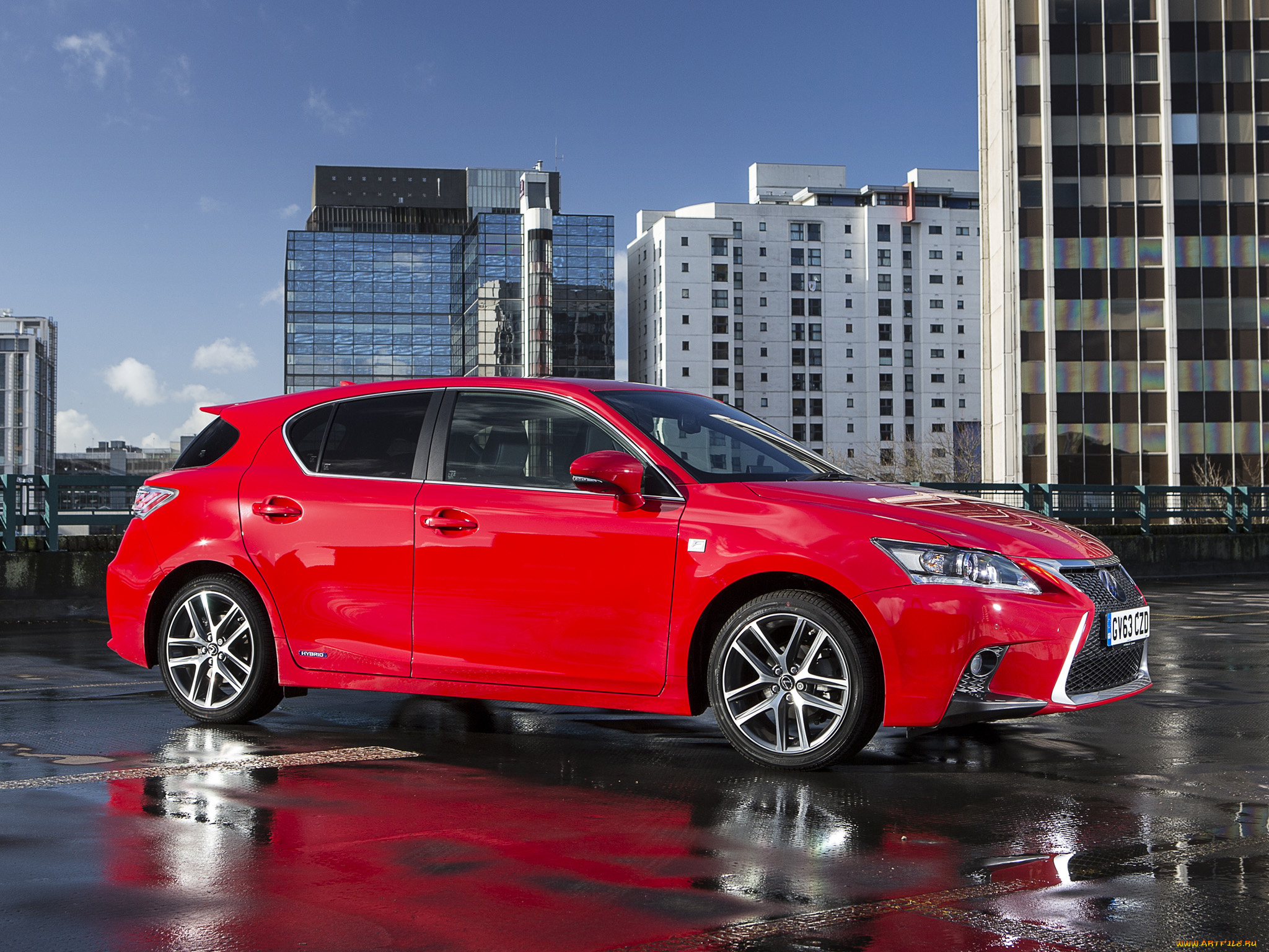 автомобили, lexus, ct, 200h, f-sport, uk-spec, 2014, красный