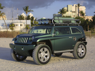 Картинка автомобили jeep зеленый 2001 concept willys 2