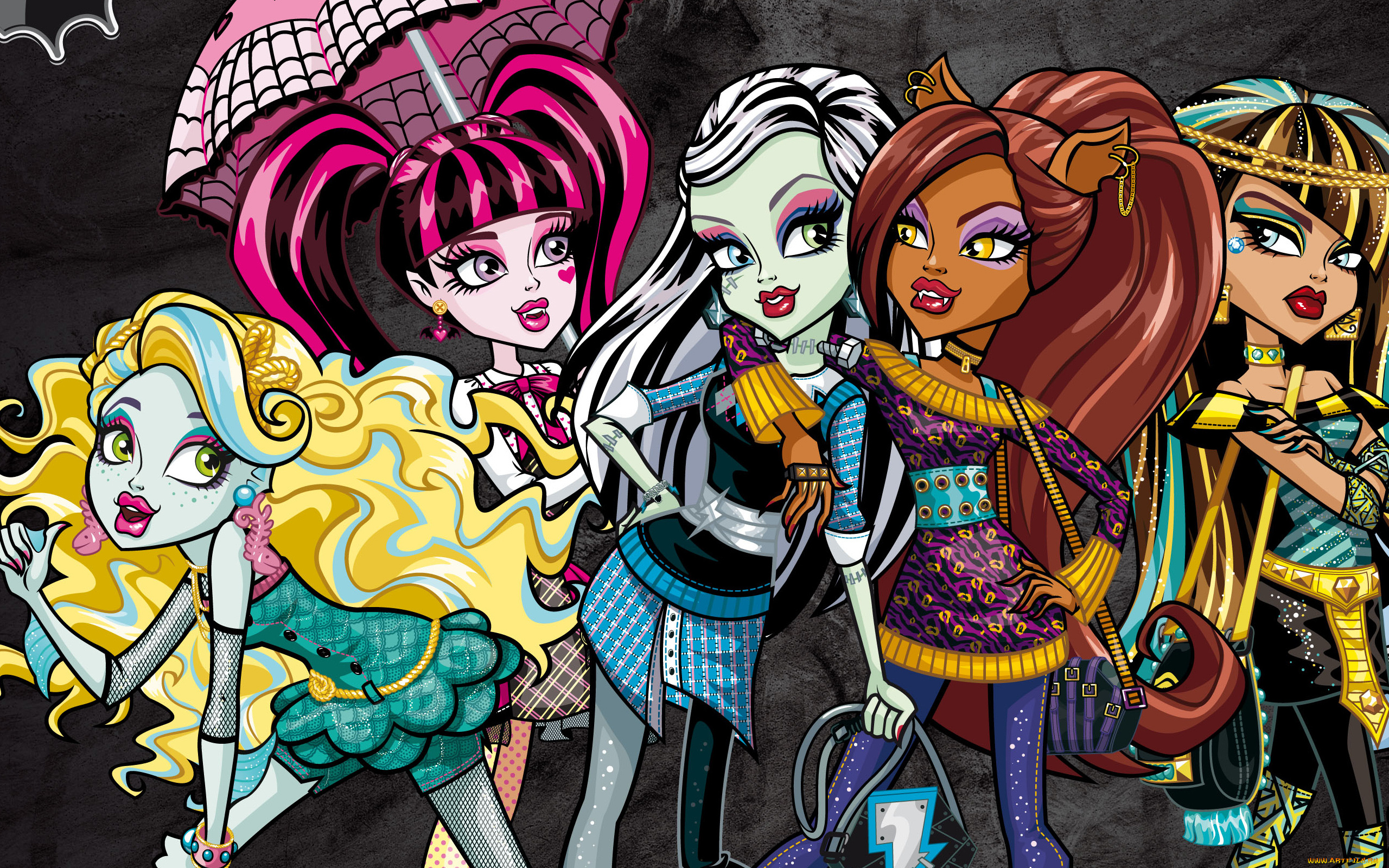 monster, high, мультфильмы, -, monster, high, персонажи, монстры, девушки, monster, high