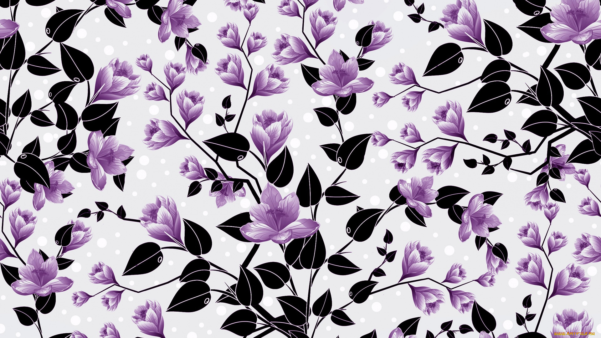 векторная, графика, цветы, , flowers, цветы, фон, узор, бутоны, background, pattern, floral