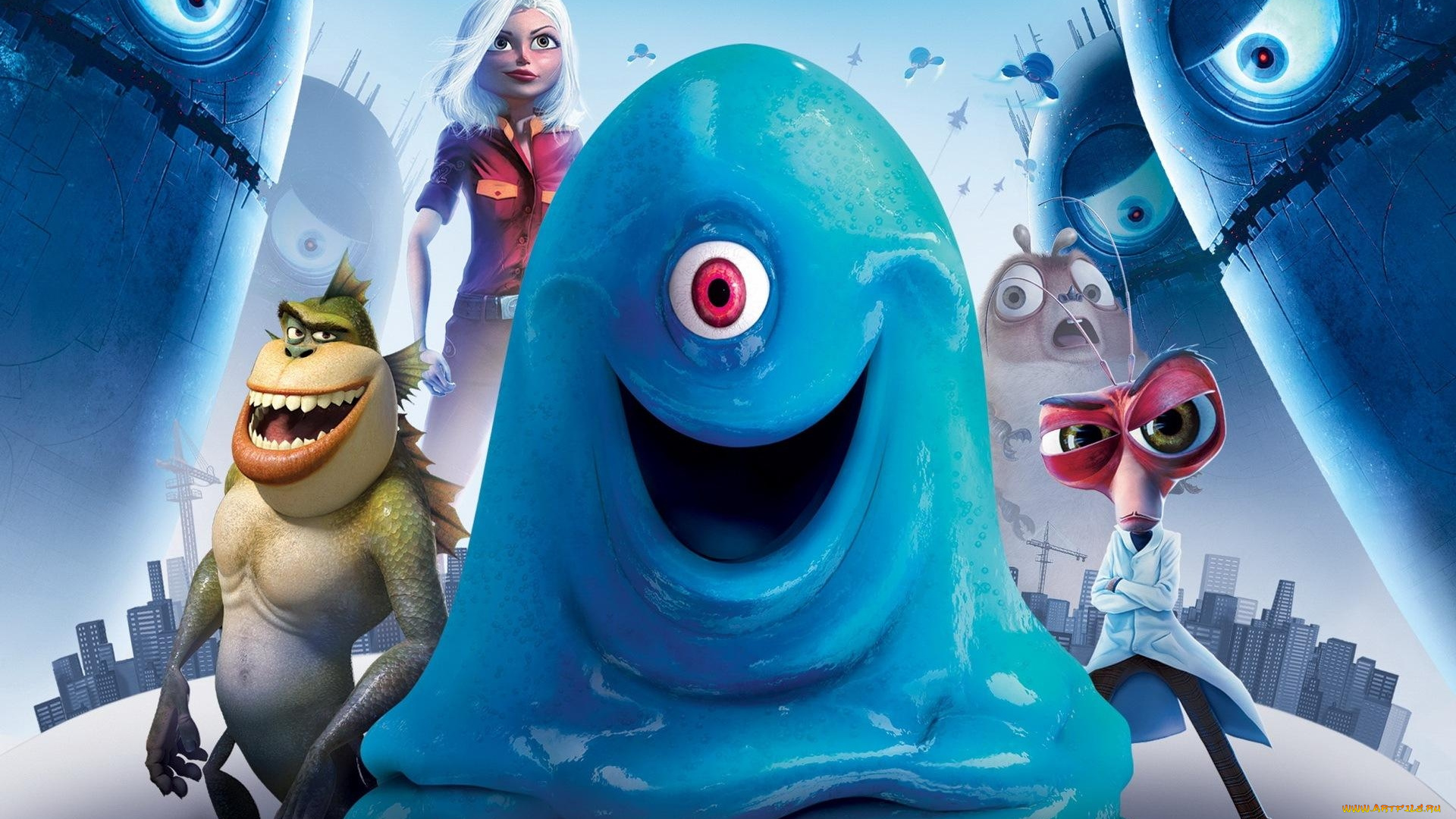 мультфильмы, монстры, против, пришельцев, monsters, vs, aliens