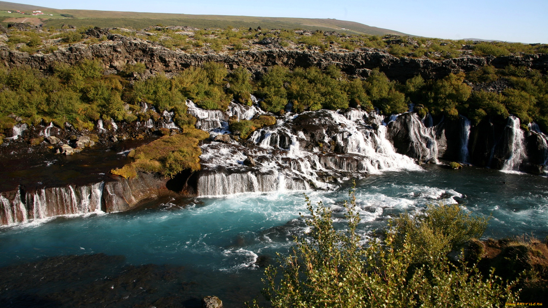 природа, водопады, исландия