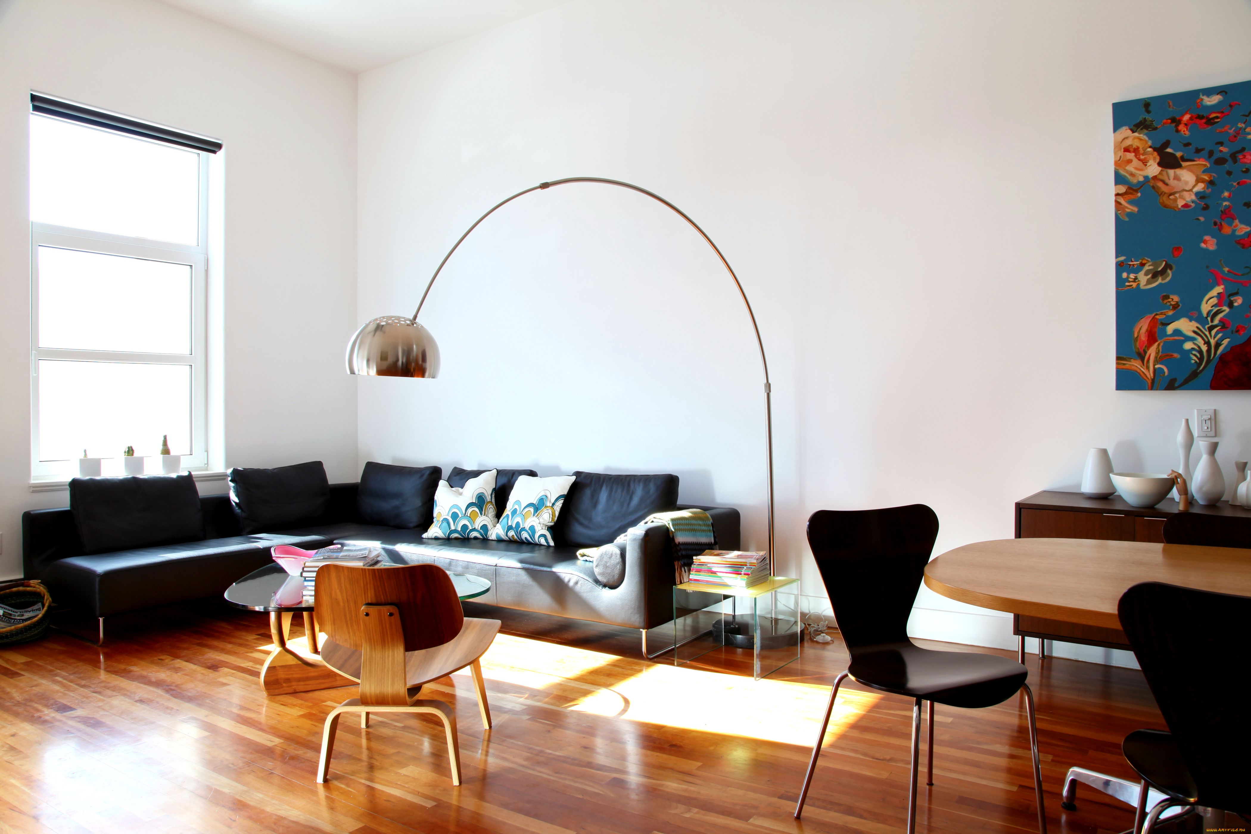 интерьер, гостиная, стулья, диван, лампа, минимализм