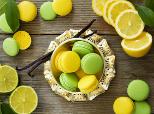 Картинка еда -+макаруны макаруны лайм лимоны