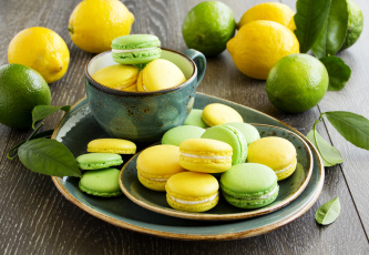Картинка еда -+макаруны макаруны лайм лимоны