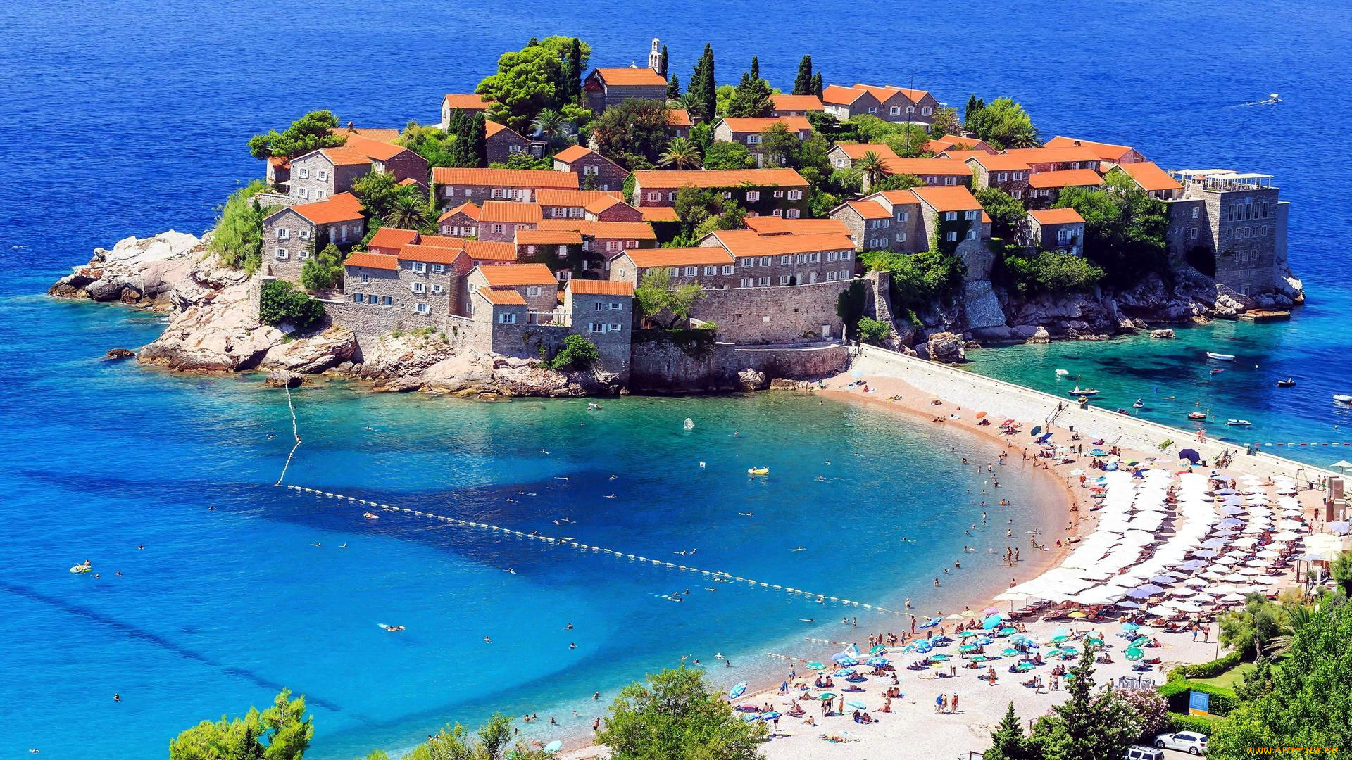 aman, sveti, stefan, montenegro, города, -, панорамы, aman, sveti, stefan