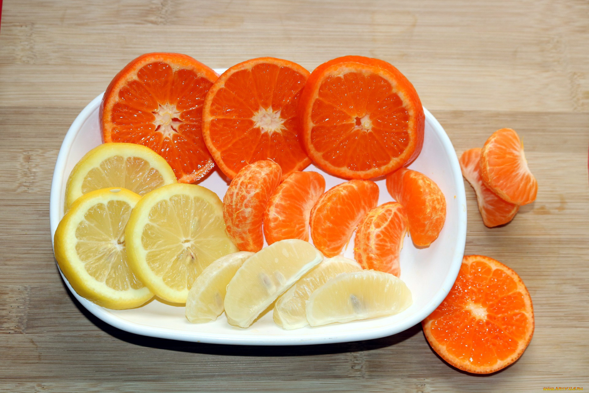еда, цитрусы, лимон, апельсин, мандарин