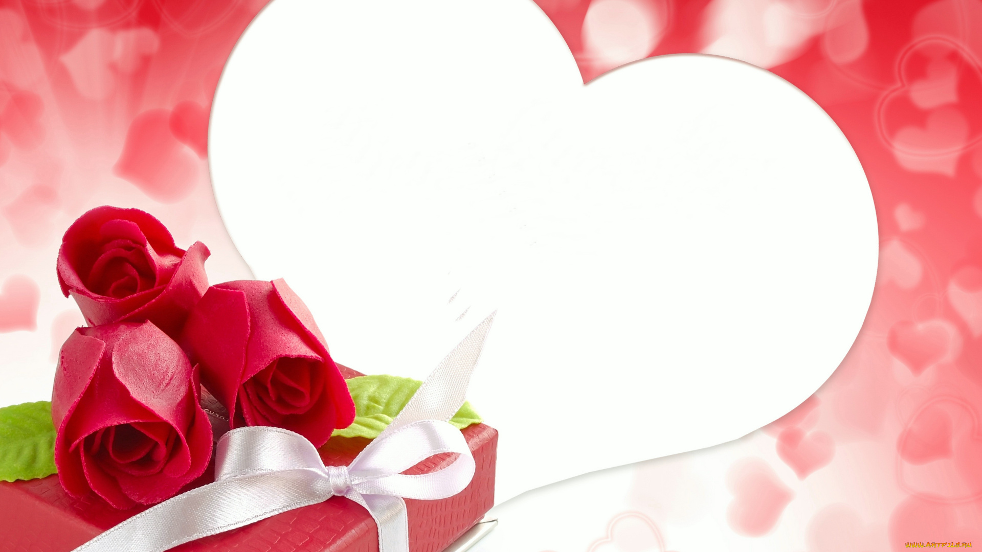 праздничные, день, святого, валентина, , сердечки, , любовь, сердечко, розы, коробка, подарок