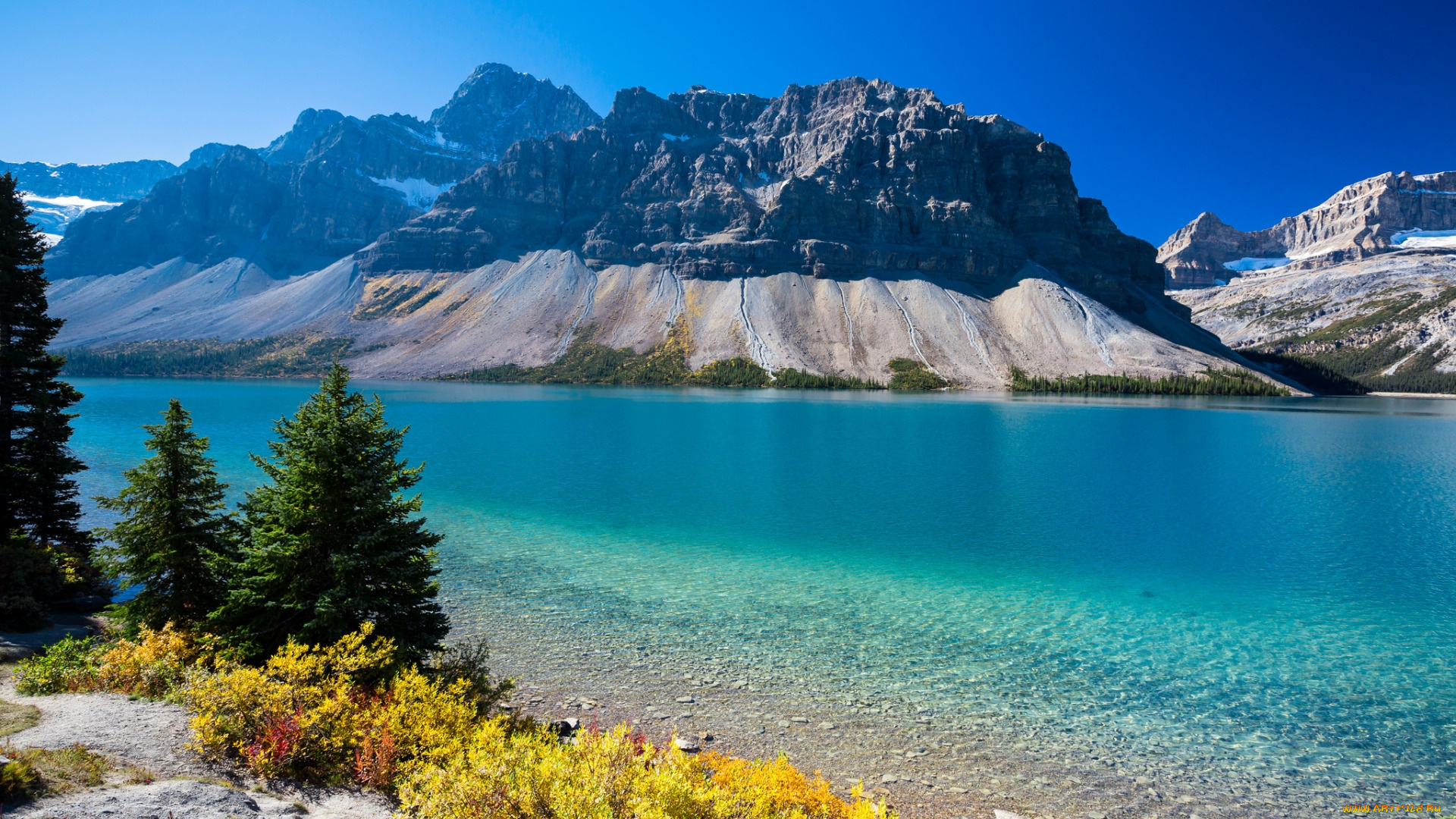 bow, lake, banff, np, alberta, природа, реки, озера, bow, lake, banff, np