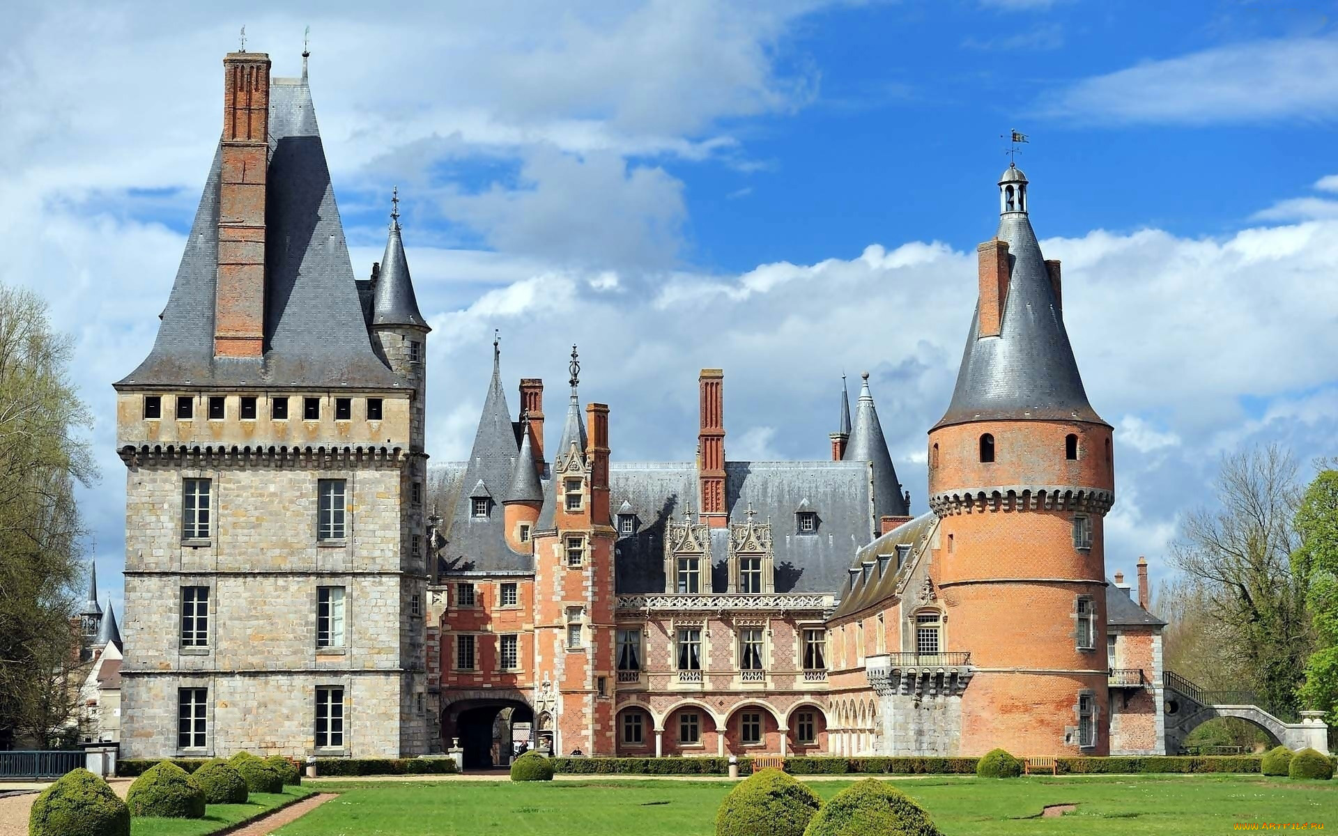 chateau, de, maintenon, france, города, замки, франции, chateau, de, maintenon