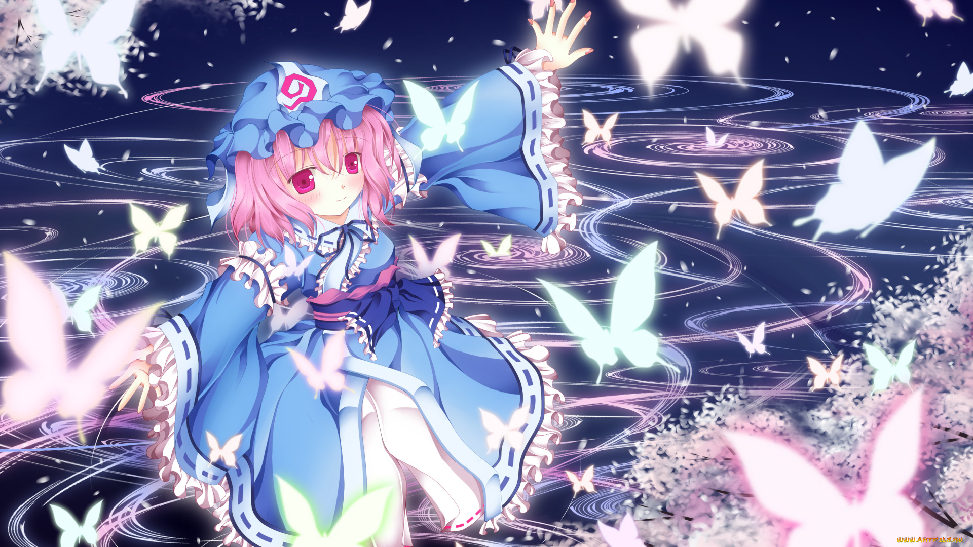 saigyouji, yuyuko, аниме, touhou