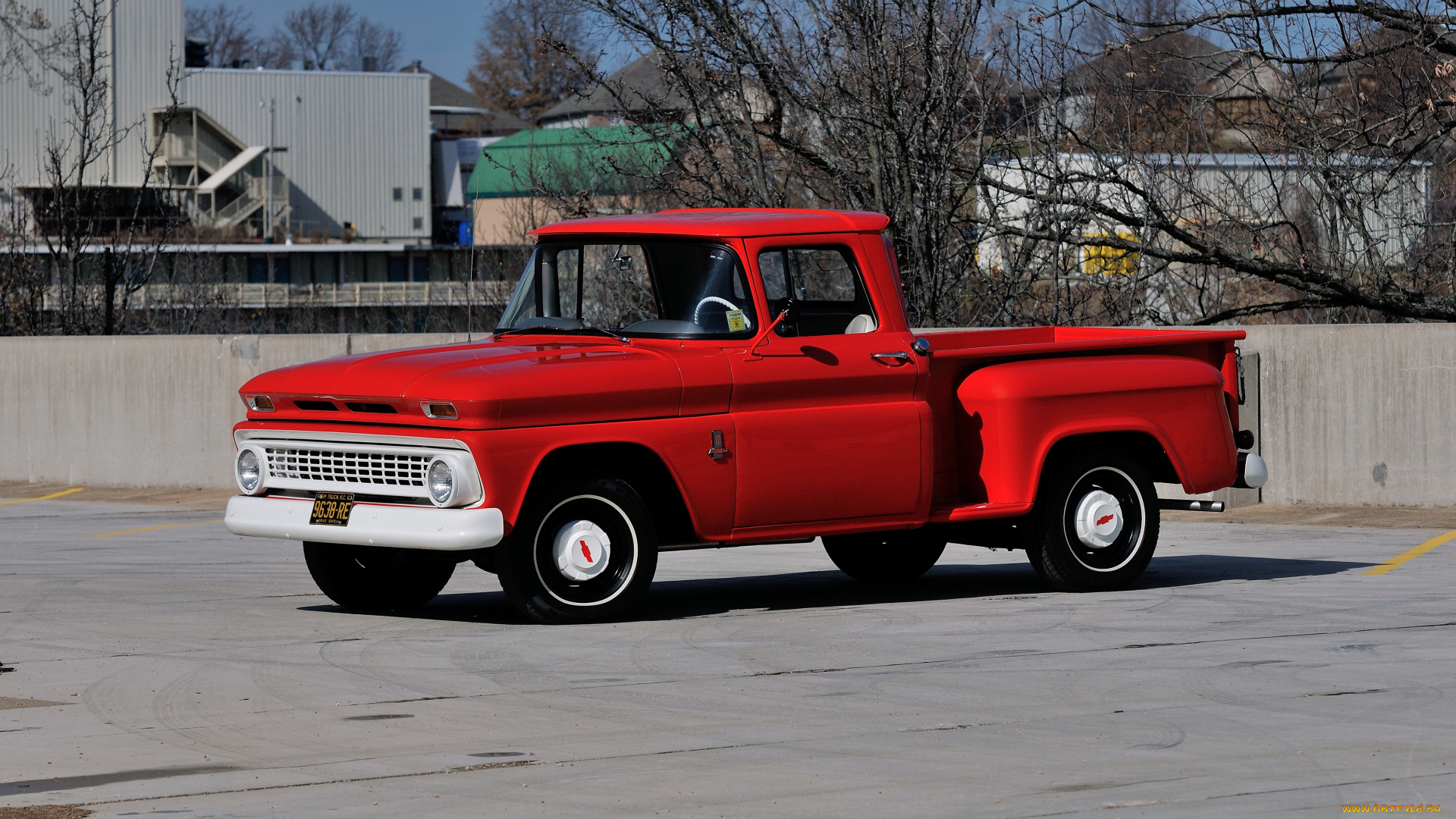 автомобили, chevrolet, stepside, c10, красный, c1404, pickup