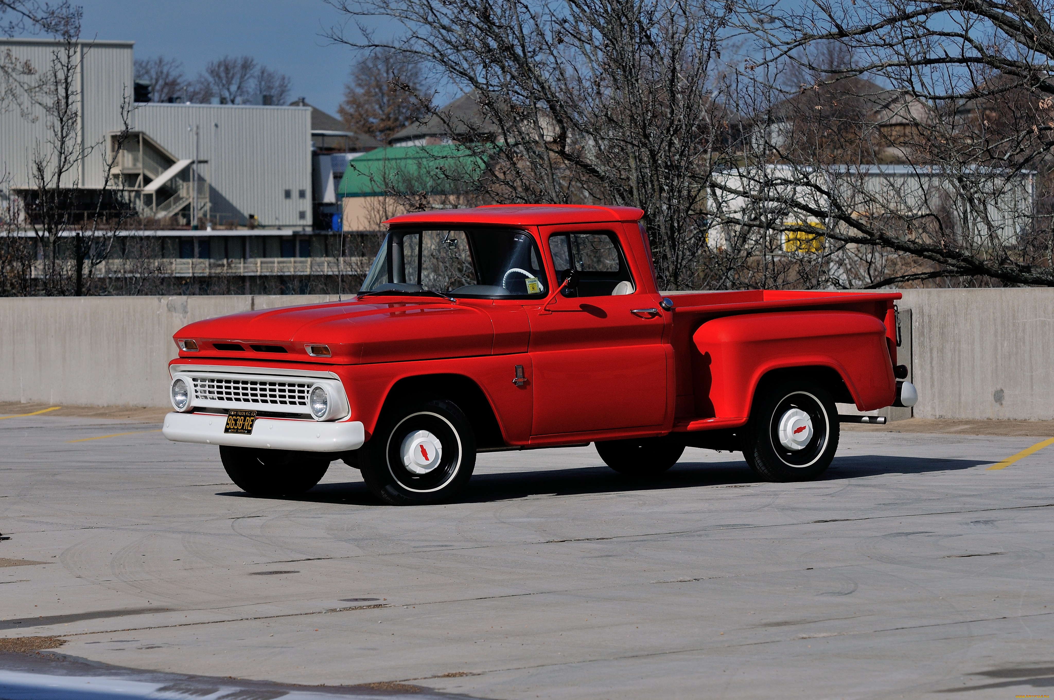 автомобили, chevrolet, stepside, c10, красный, c1404, pickup